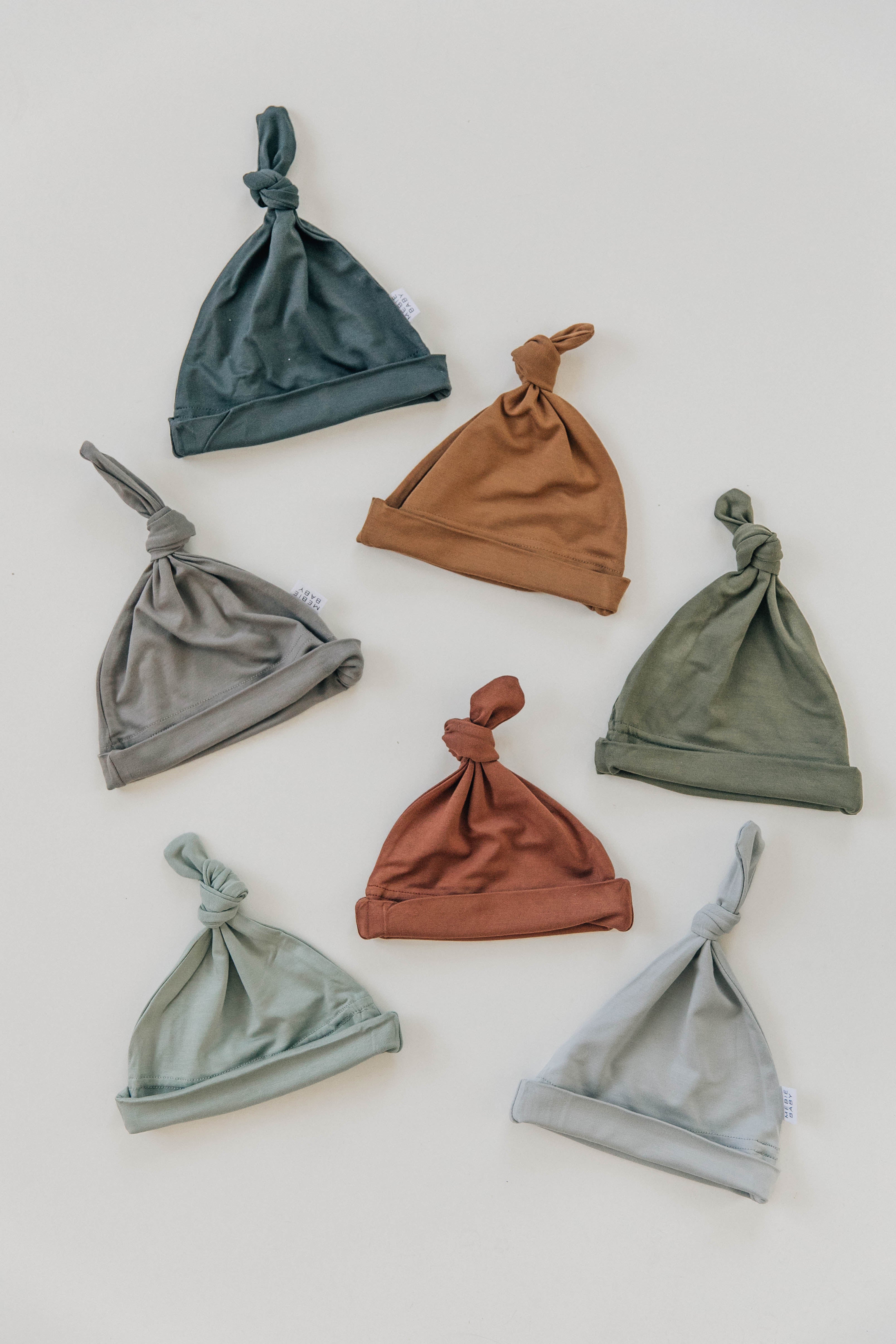 Rust Bamboo Newborn Knot Hat Mebie Baby