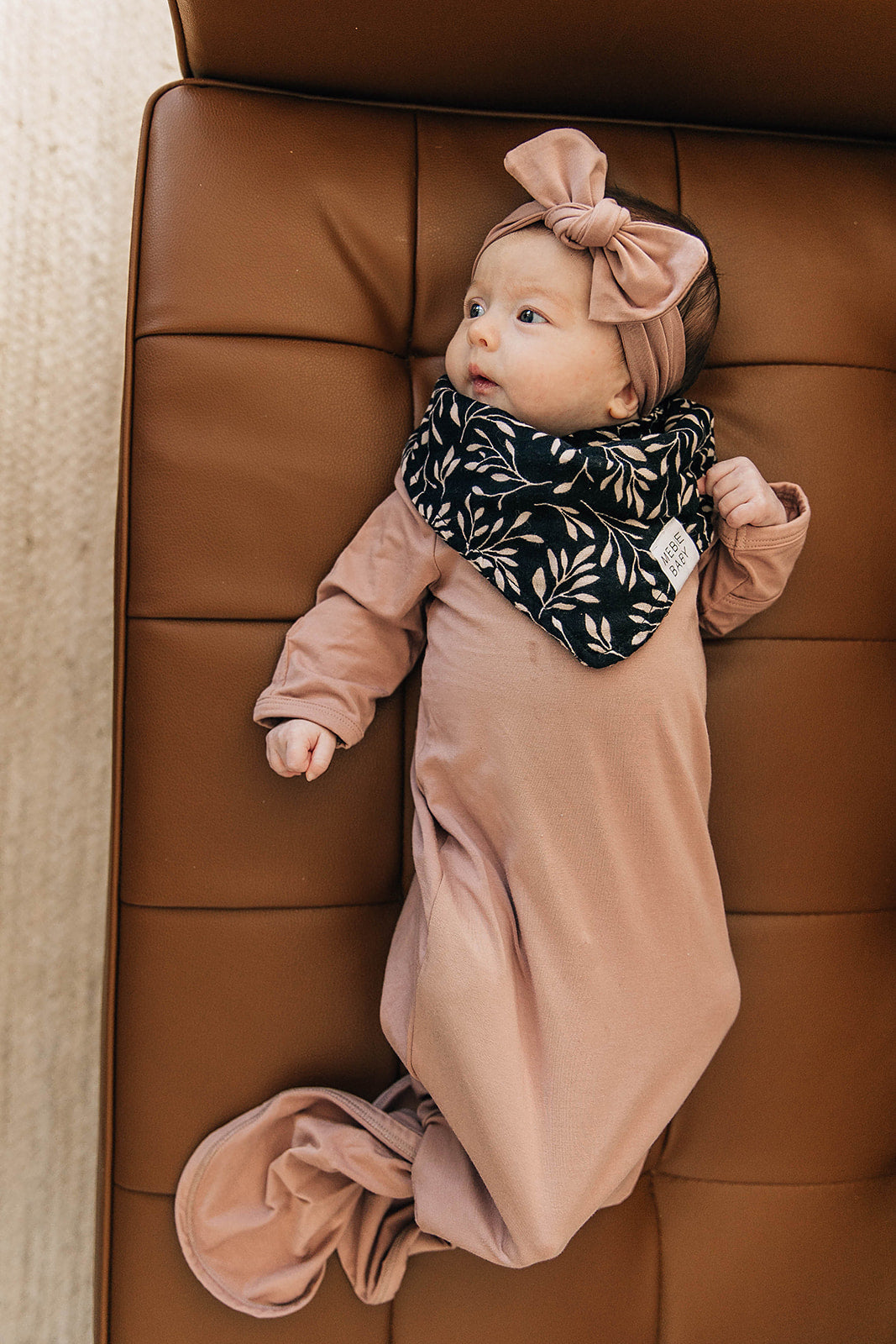 Dusty Rose Bamboo Knot Gown  Mebie Baby
