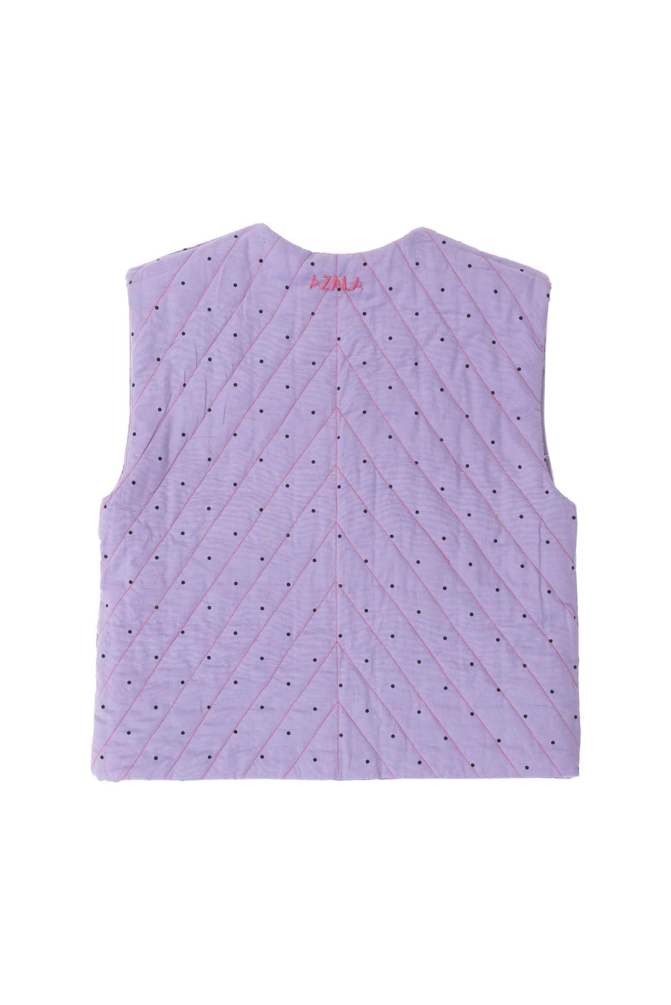 Reversible Quilted Kids Vest - Fuchsia Liberty Fabric