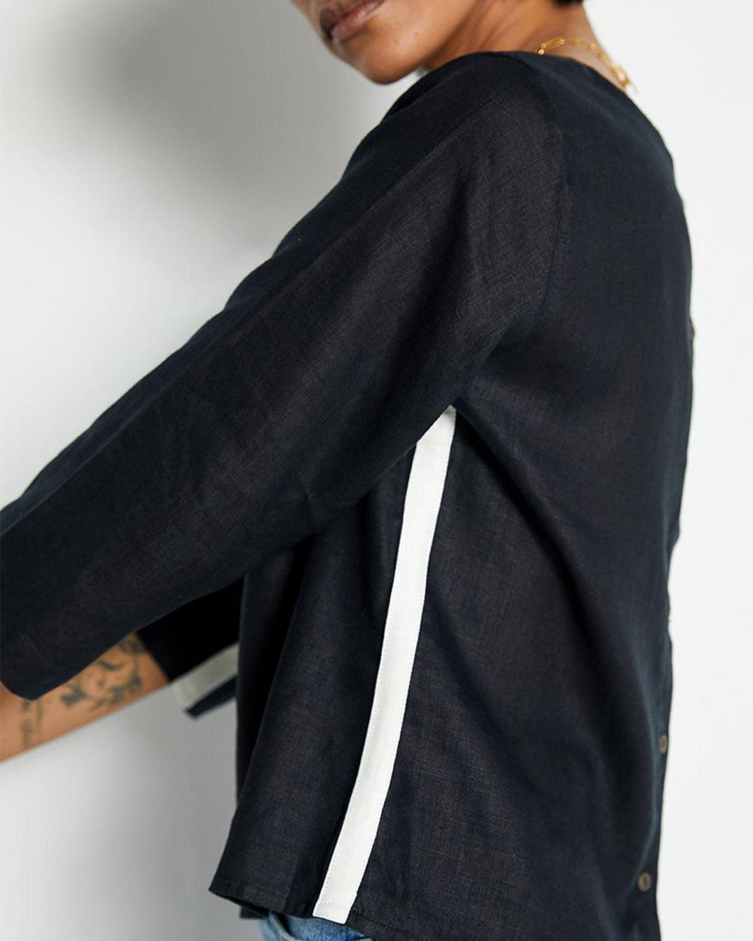 The Bold Stripe Shirt - Black