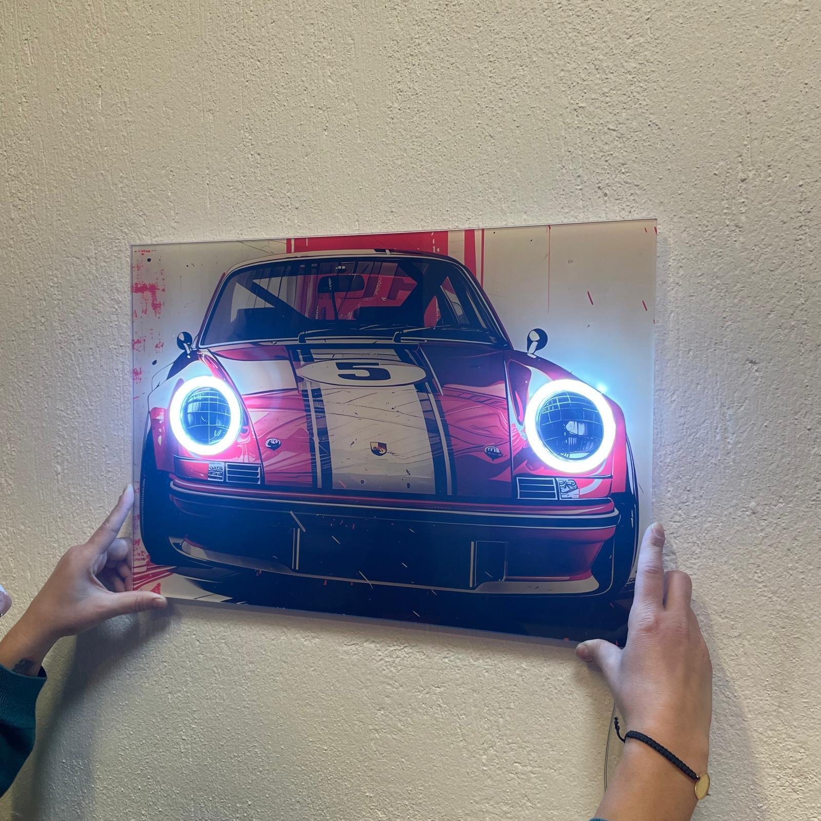 Car light up sign, Car neon light sign, Car wall art lighted, Car led wall decor, Car led sign, Garage neon sign, Neon painting art For Man - UvCar08