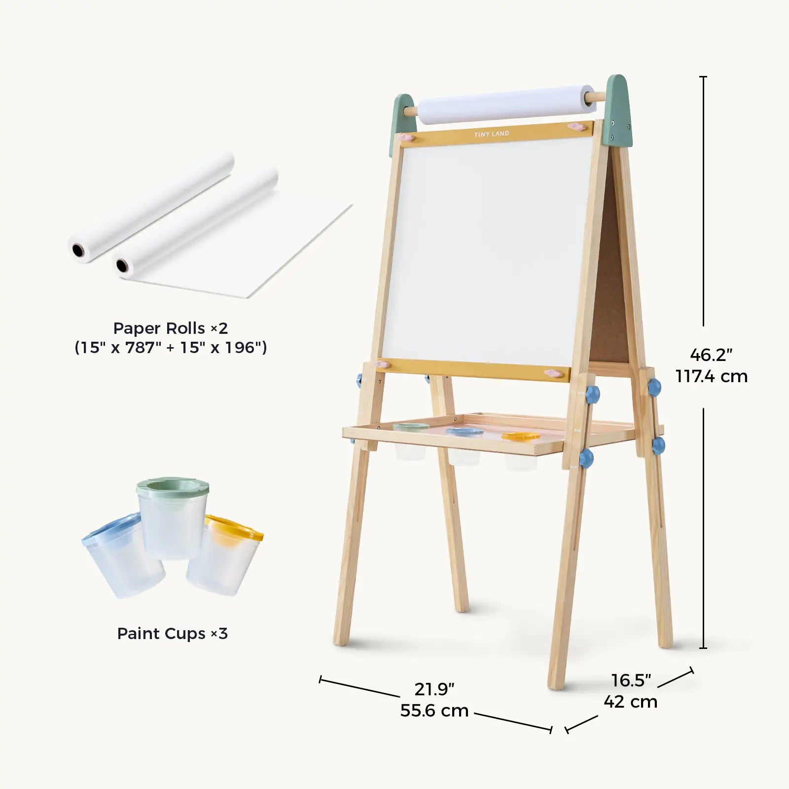 Tiny Land® 3-in-1 Art Easel for Kids - Morandi