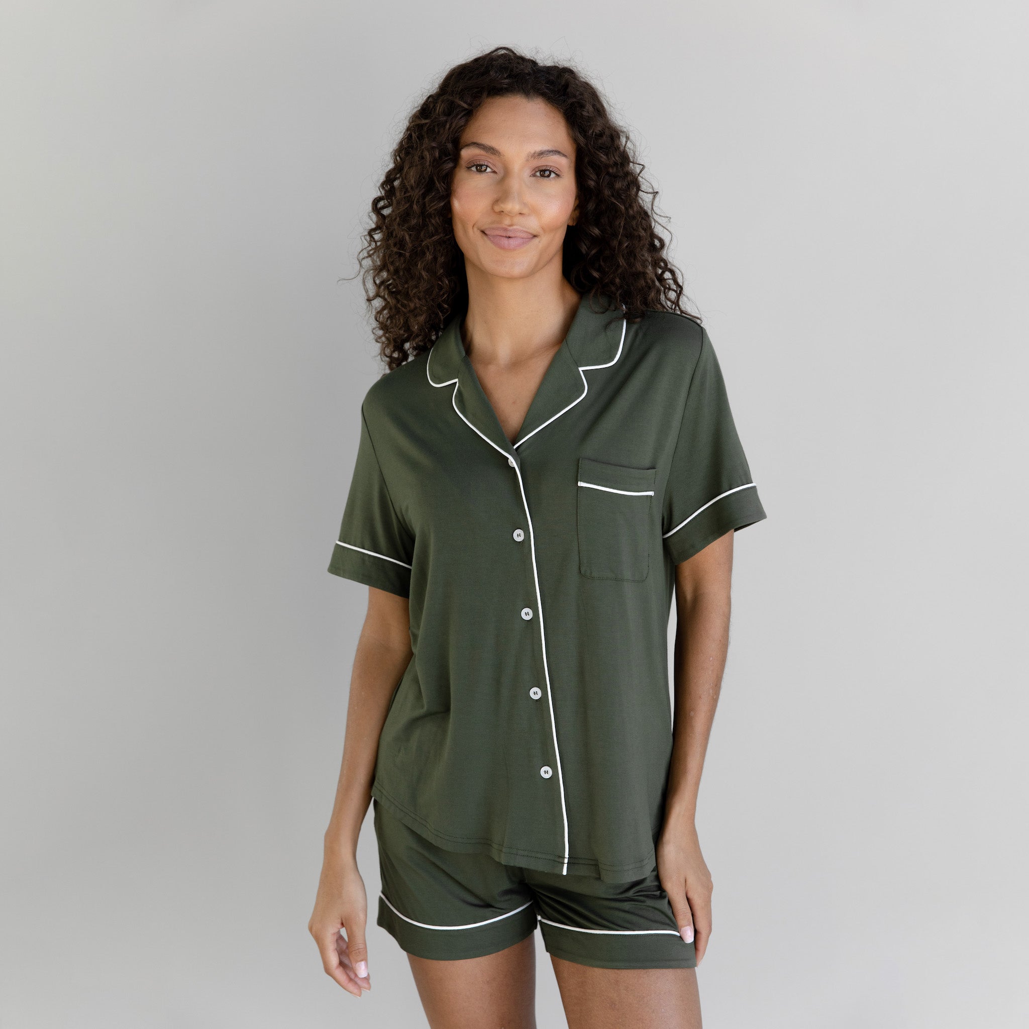 Women's Bamboo Stretch-Knit Short Sleeve Pajama Set