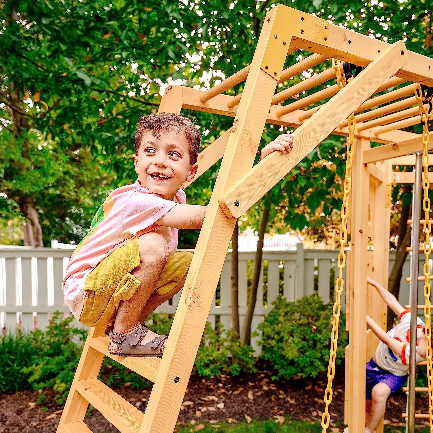 Hawthorn - Outdoor Climber with Monkey Bars, Swing, and Octagon Climber Playset Outdoor Avenlur.com