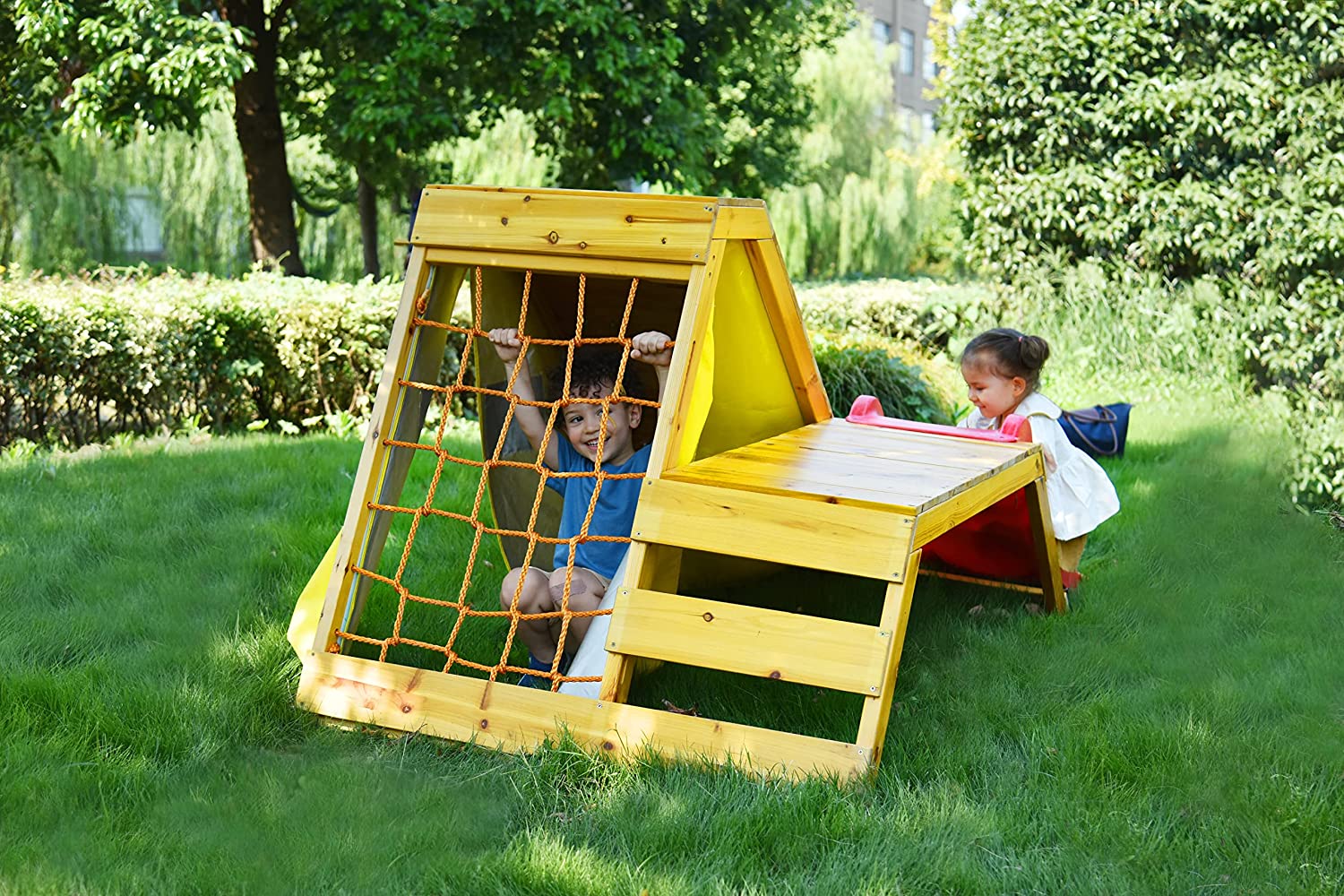 Palm - 5-in-1 Outdoor and Indoor Playground Playset Outdoor Avenlur.com
