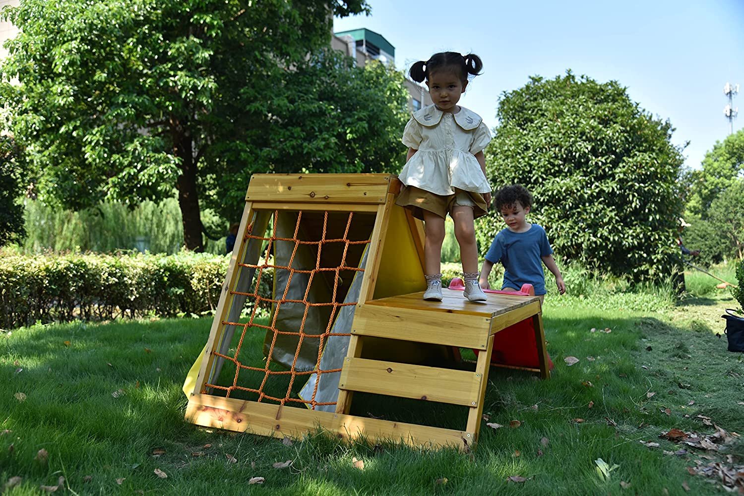 Palm - 5-in-1 Outdoor and Indoor Playground Playset Outdoor Avenlur.com