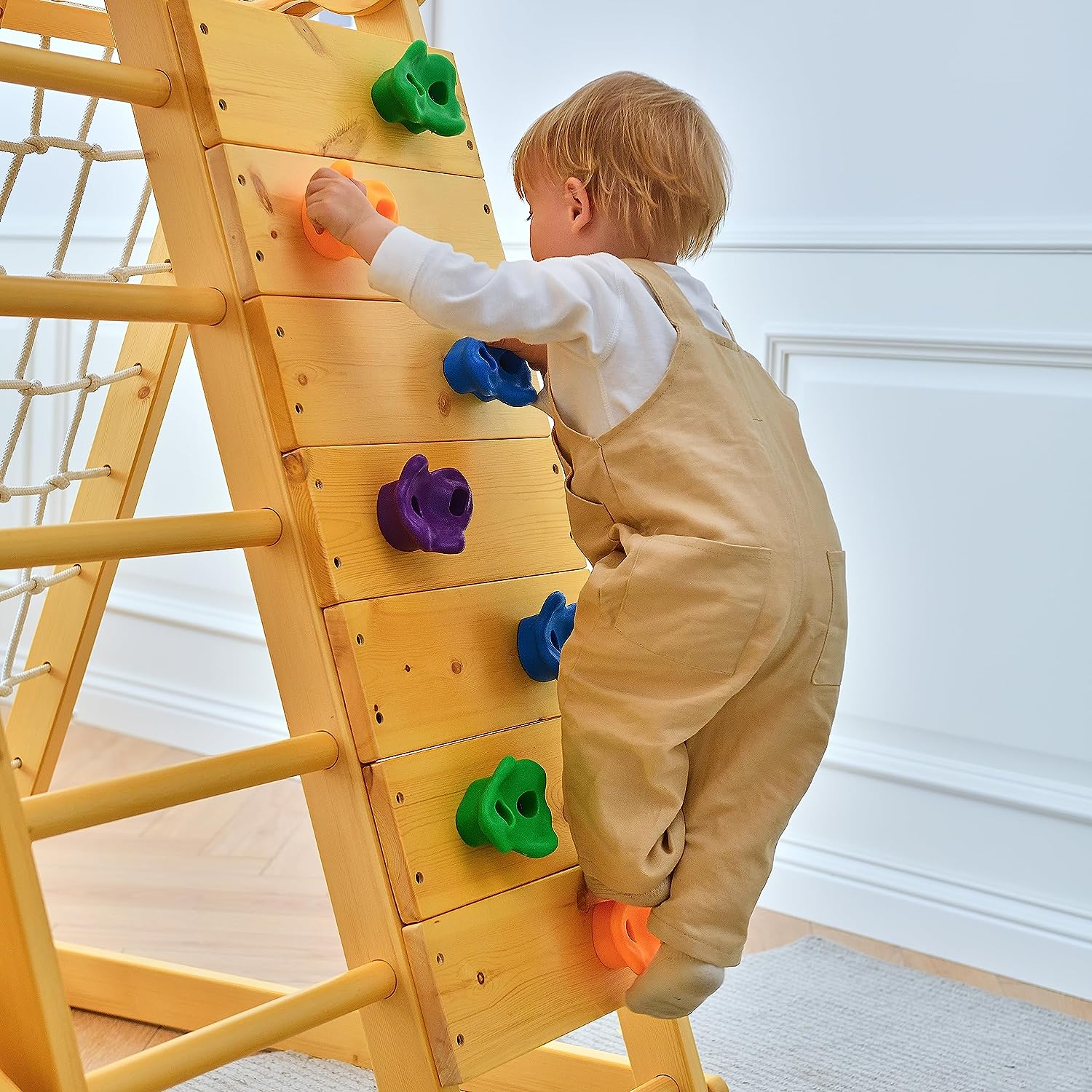 Chestnut - Outdoor and Indoor 8-in-1 Jungle Gym for Toddlers Playset Outdoor Avenlur.com