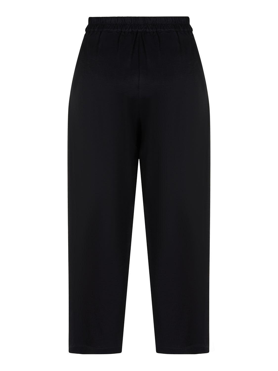 High-Waisted Carrot Pants - Dark Navy