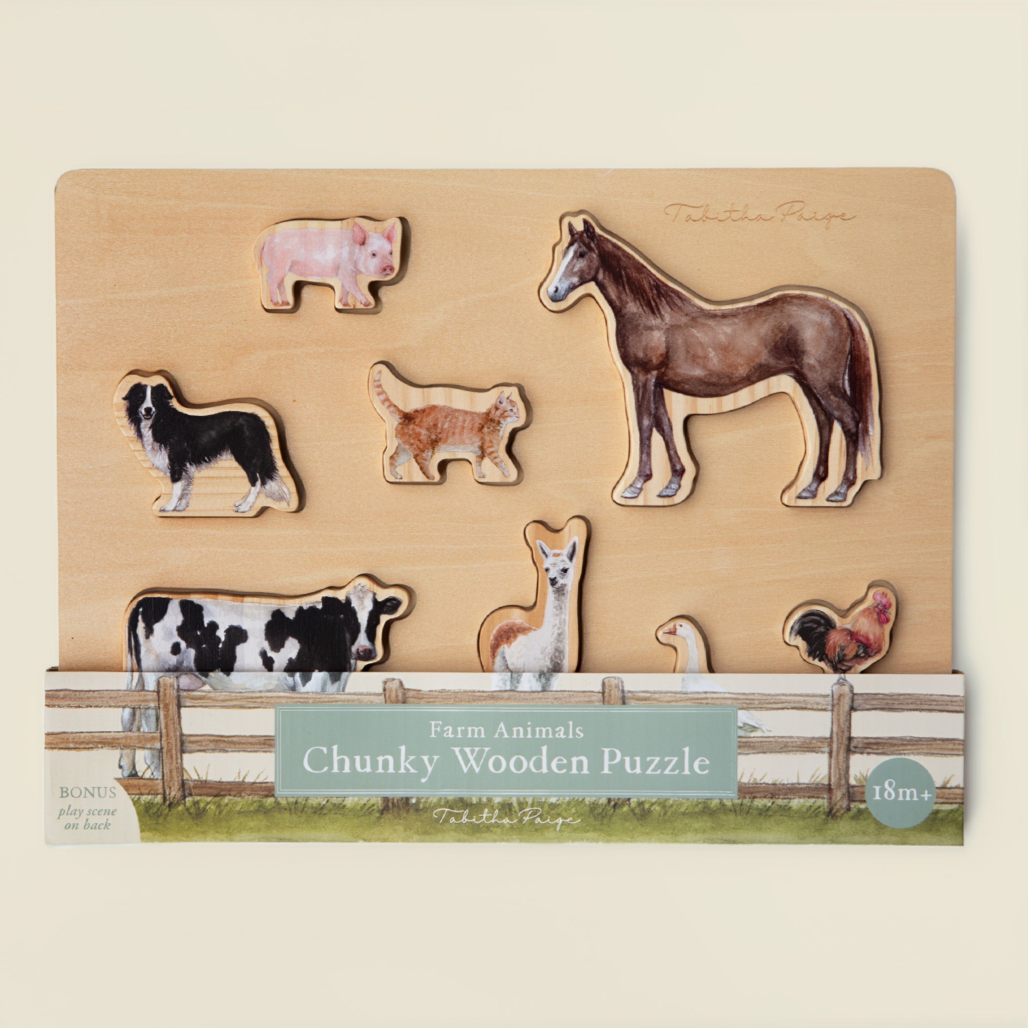 Farm Animals Wooden Puzzle