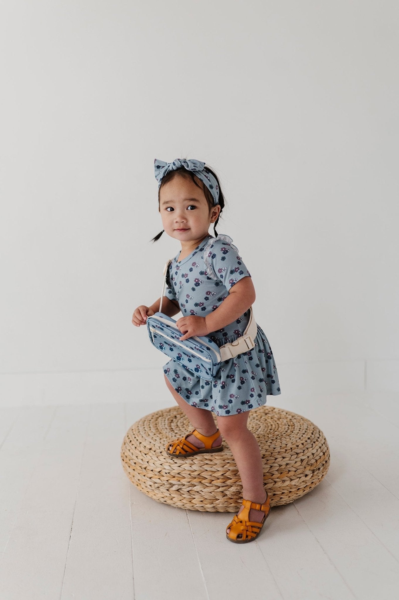 Girl's Short Sleeve Bodysuit Dress Set