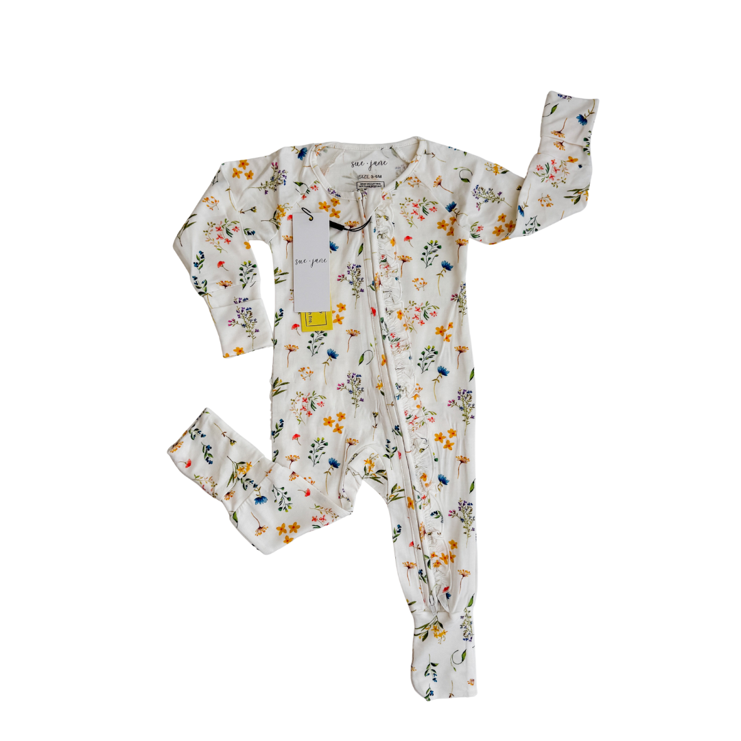 You Grow Girl Ruffle Bamboo Zippy