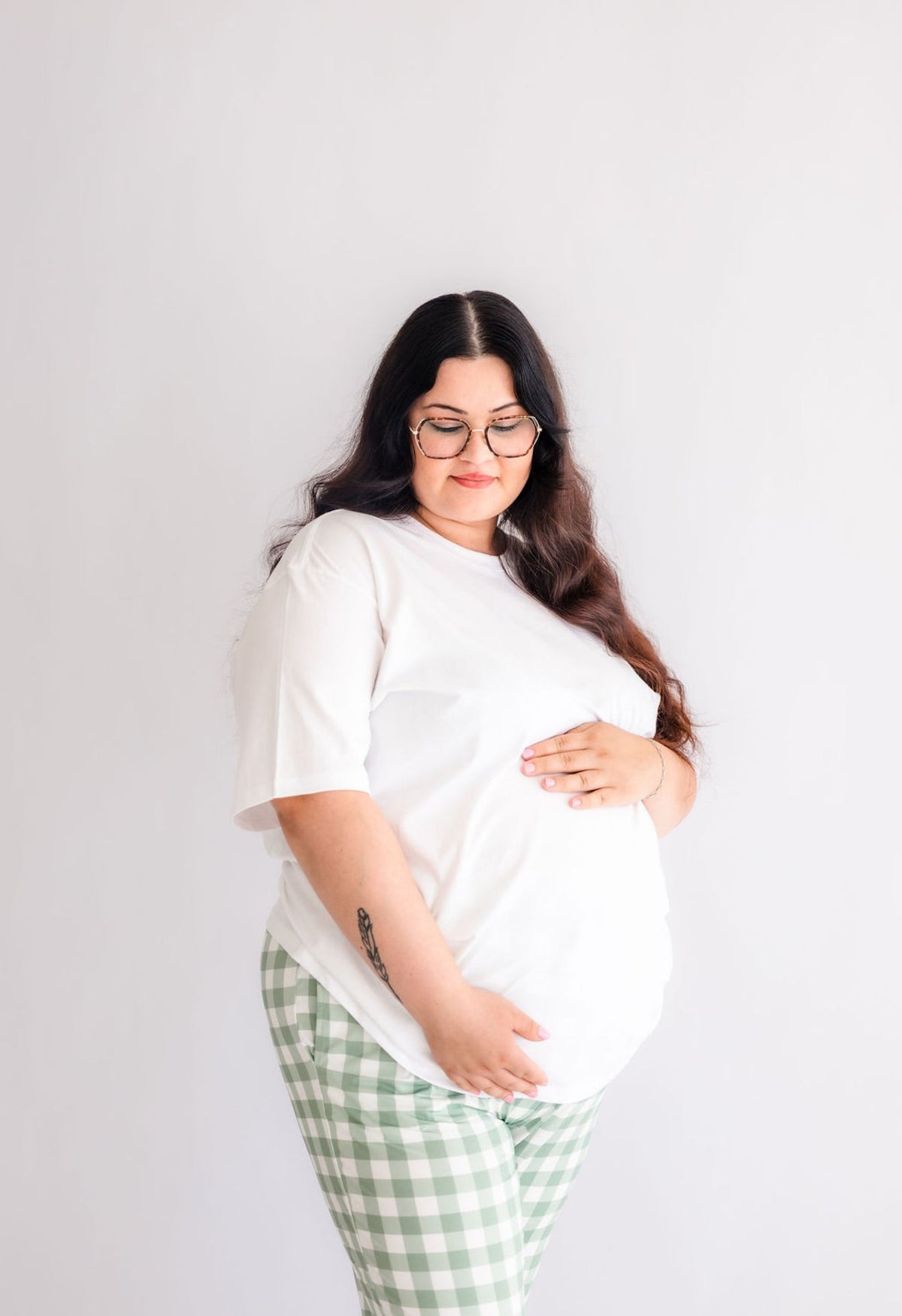 Jade Gingham Adult Joggers