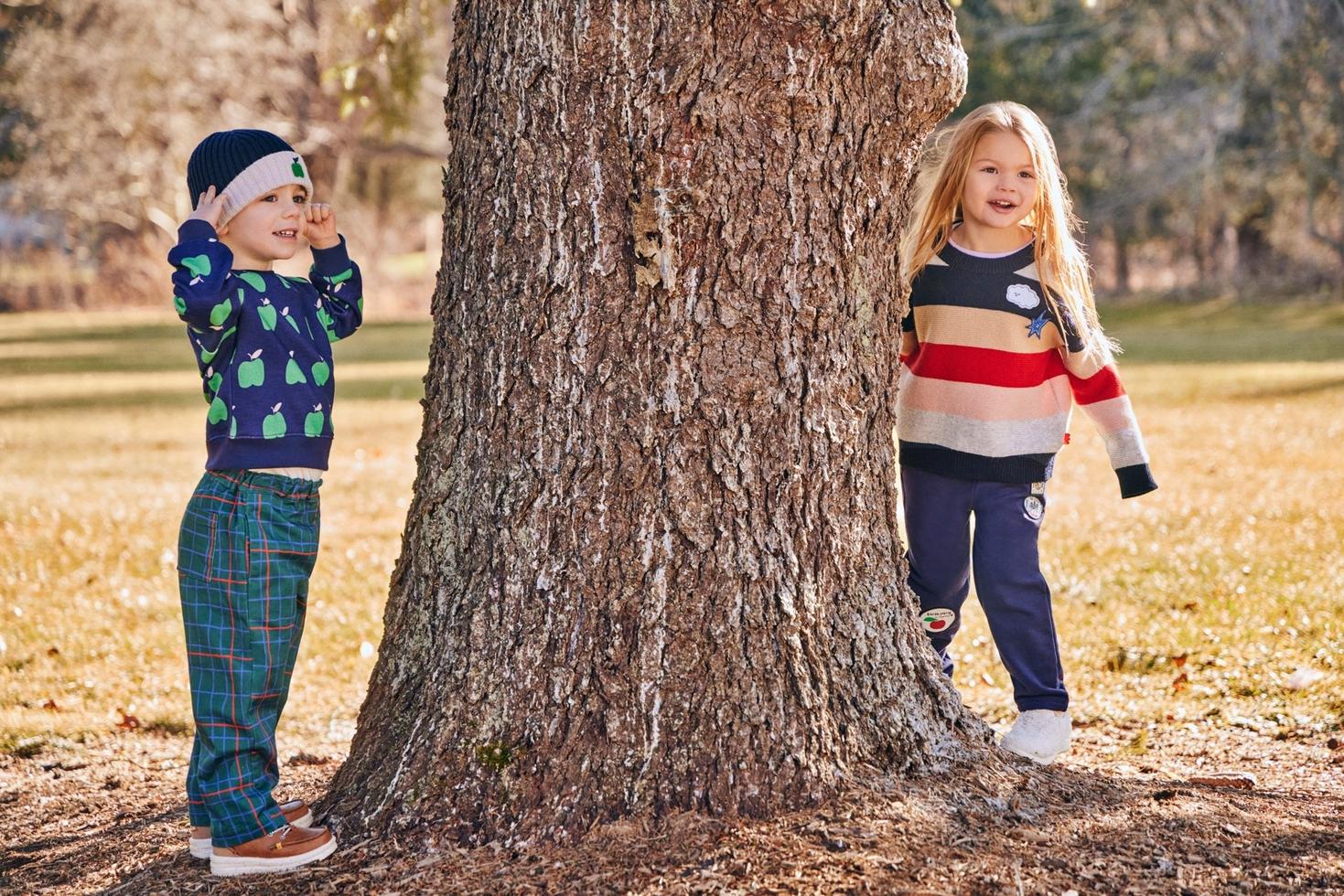 Recycled Cotton Apples Baby Sweatshirt - Blue Ribbon Apple