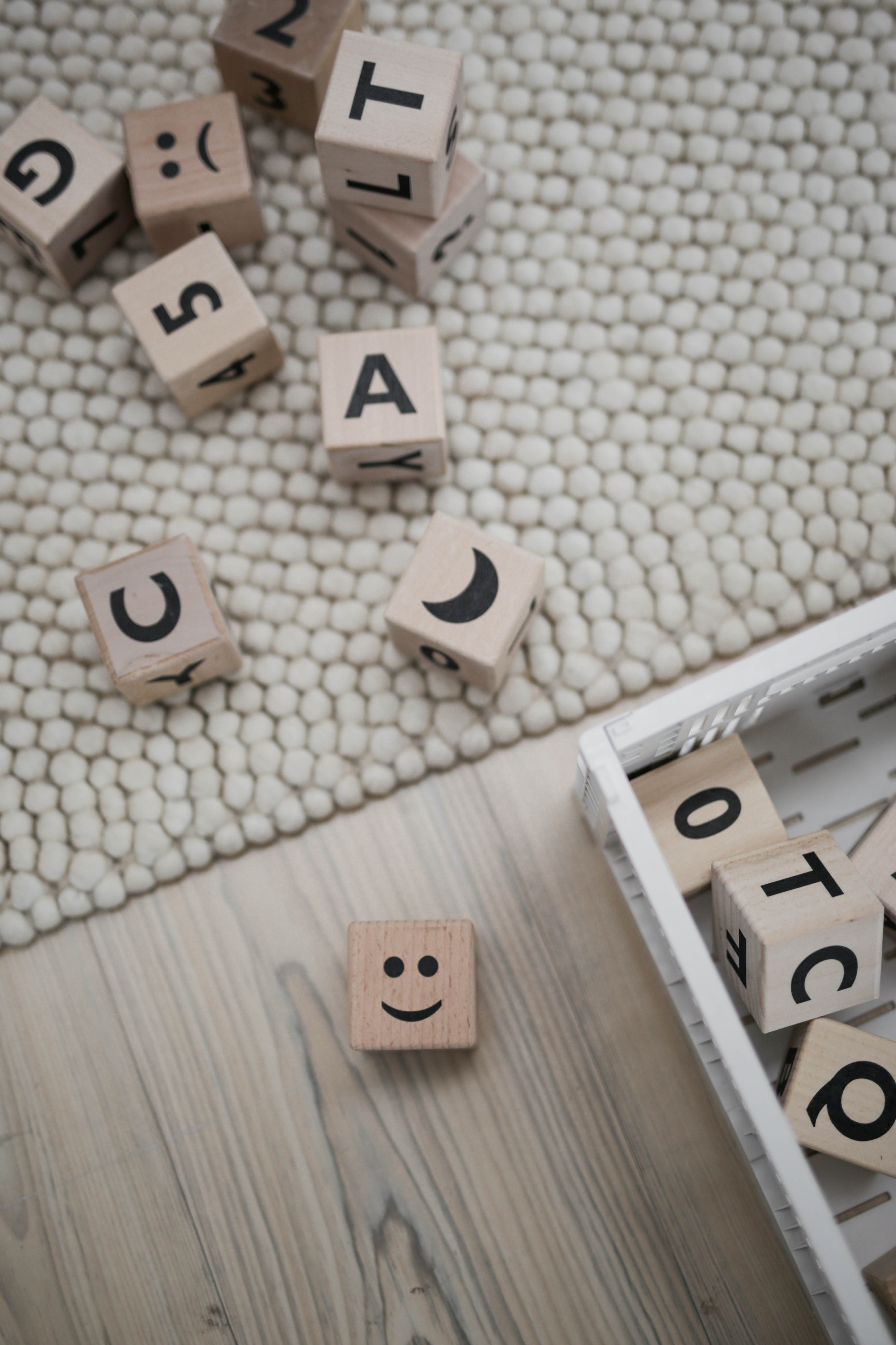 Wooden Math Blocks in Black - Wood