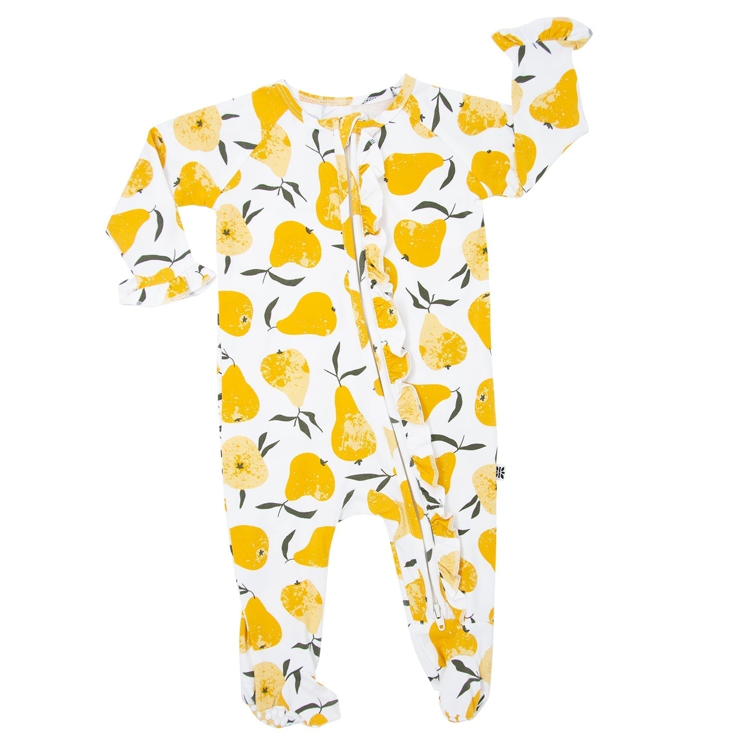 Ruffle Footie - Pears