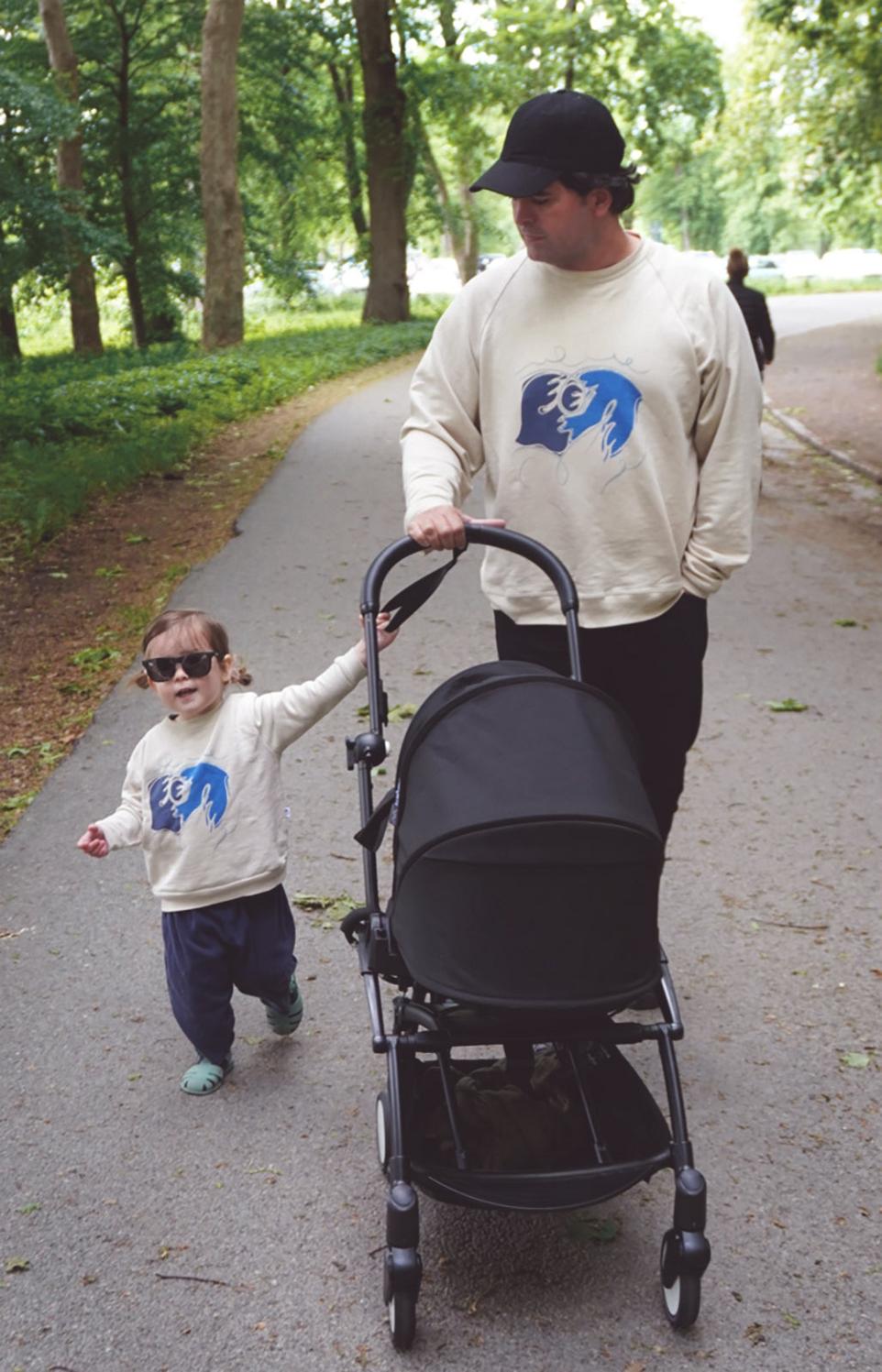 Adult Organic Pima Cotton Sweatshirt - Blue Doves