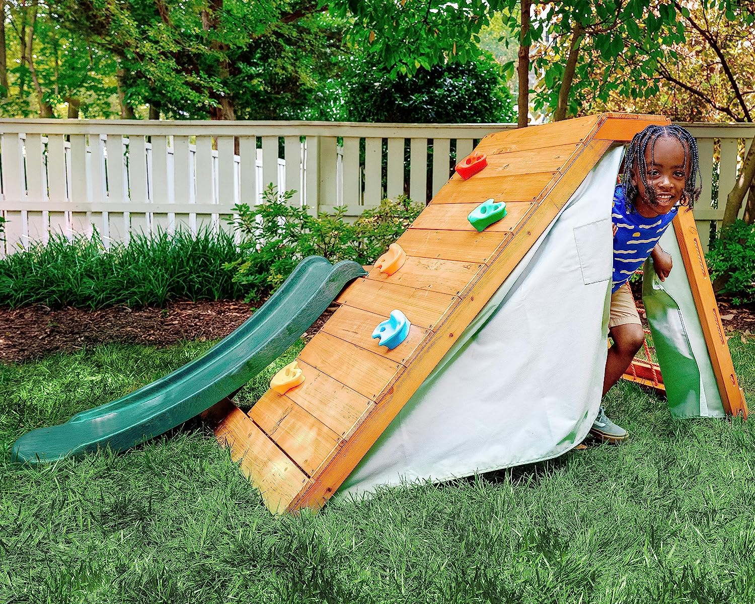 Palm - 5-in-1 Outdoor and Indoor Playground Playset Outdoor Avenlur.com