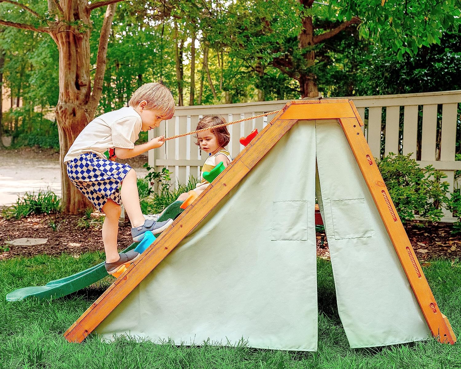 Palm - 5-in-1 Outdoor and Indoor Playground Playset Outdoor Avenlur.com