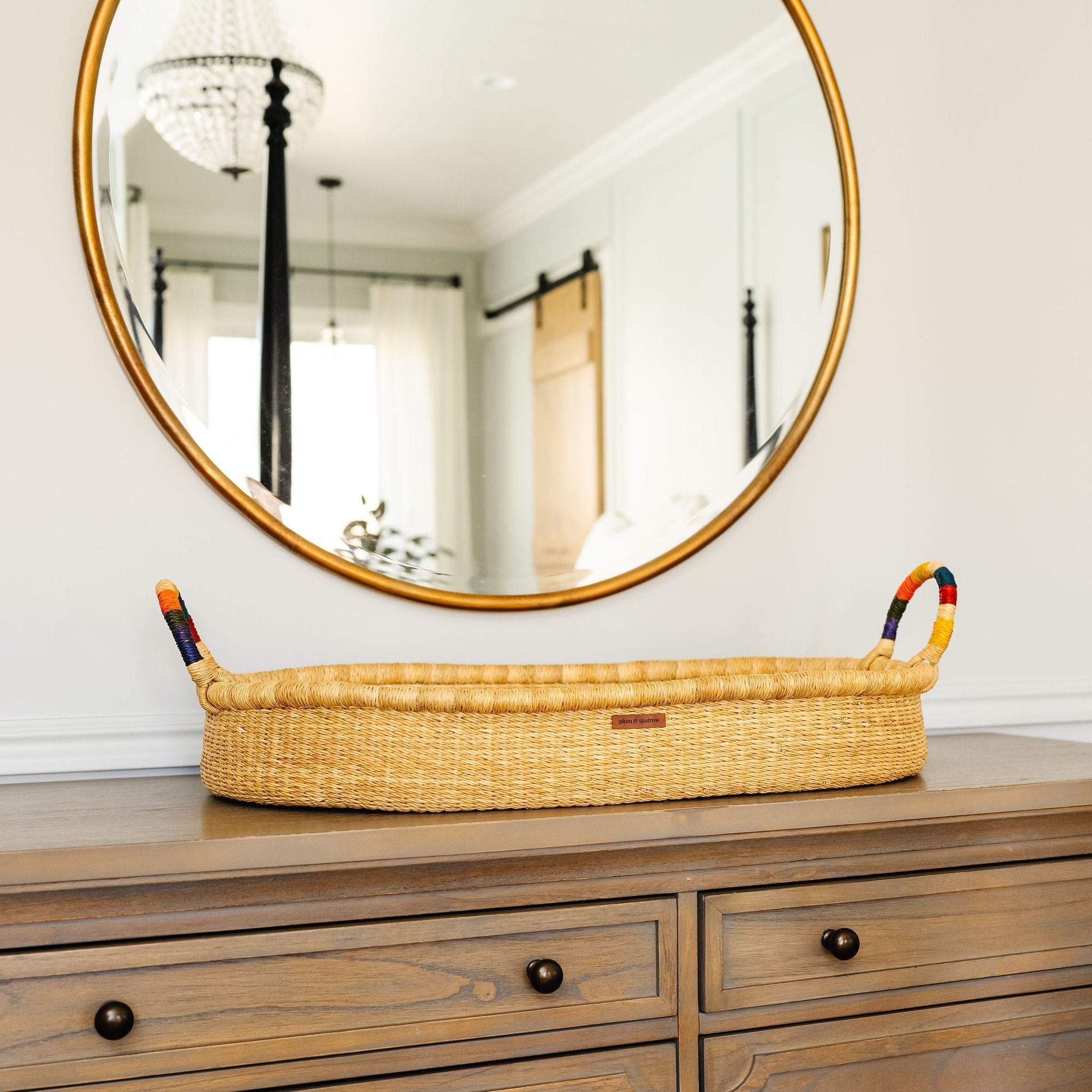 Rainbow Handle Changing Basket