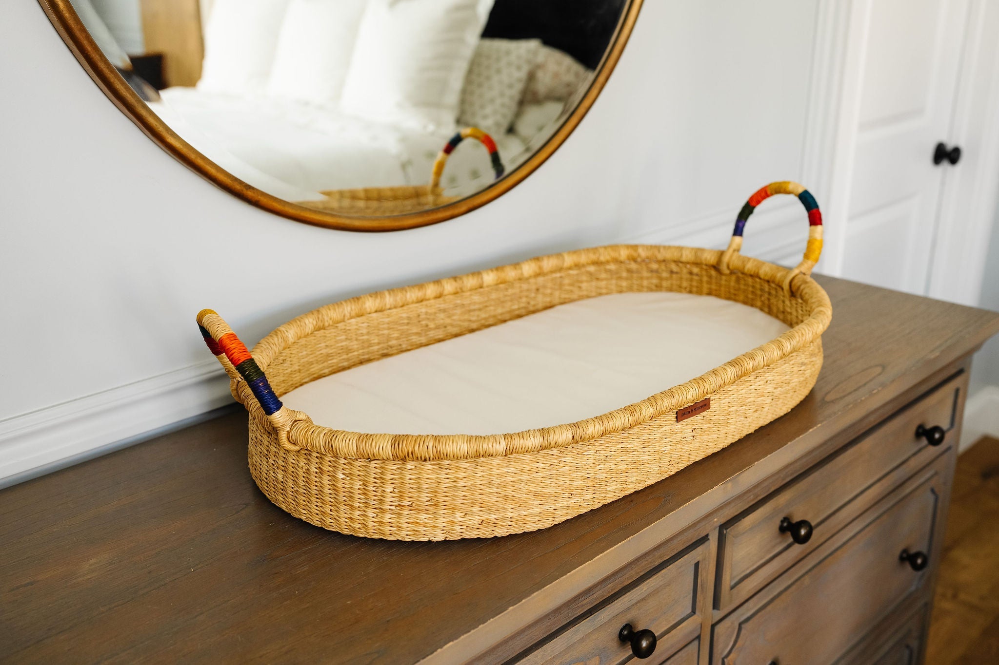 Rainbow Handle Changing Basket