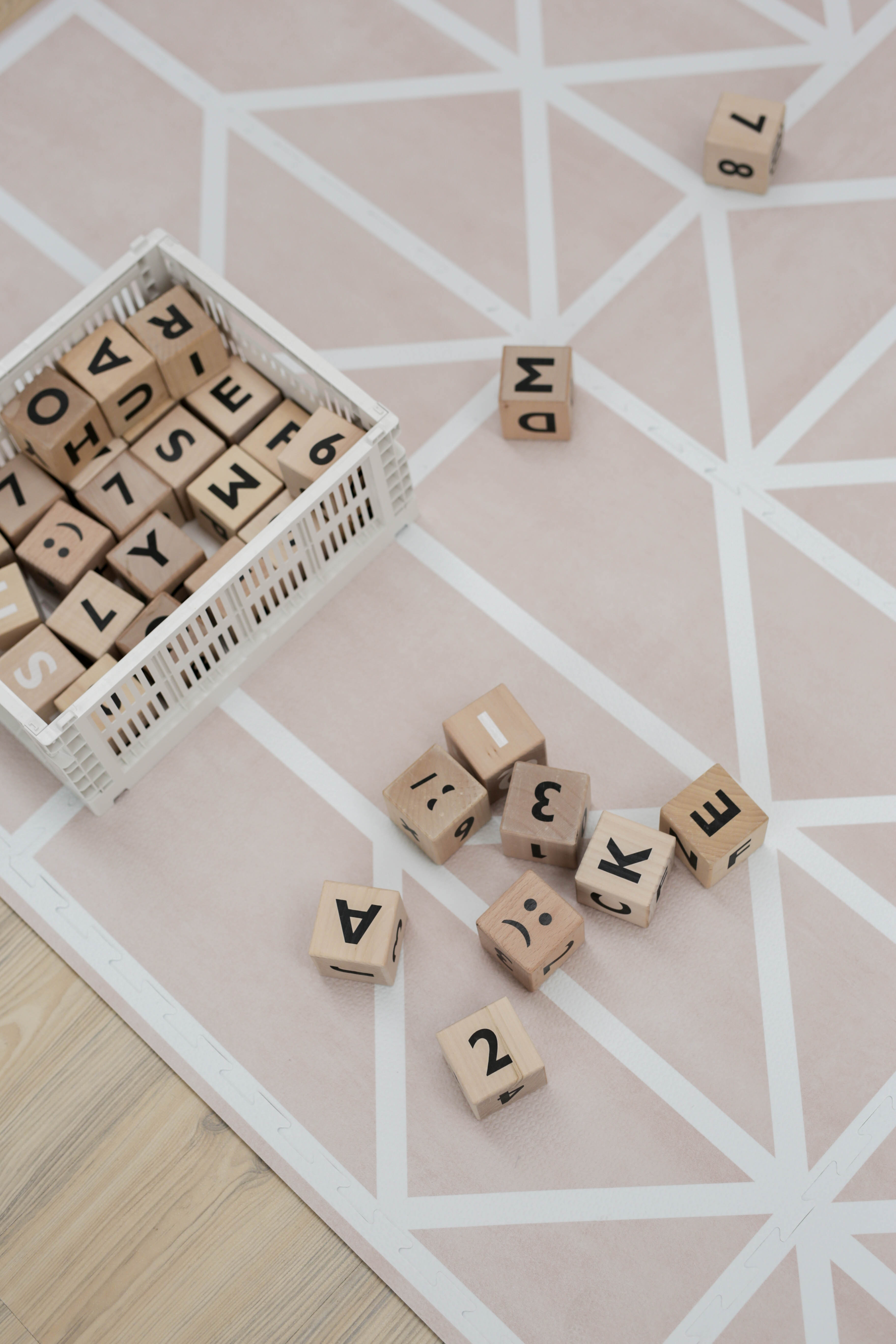 Wooden Math Blocks in Black - Wood