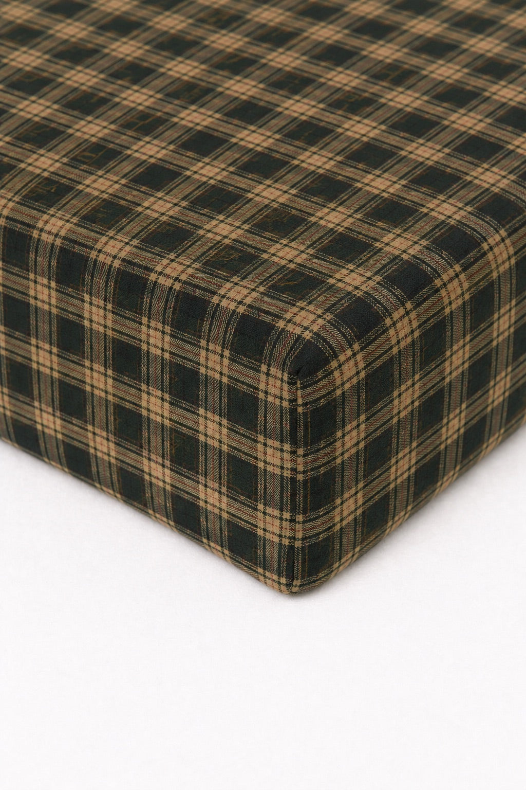 Green Plaid Crib Sheet