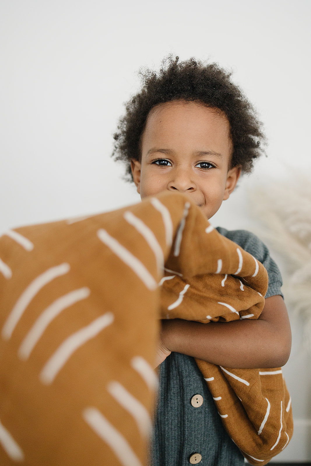 Mustard Mudcloth Muslin Quilt Mebie Baby