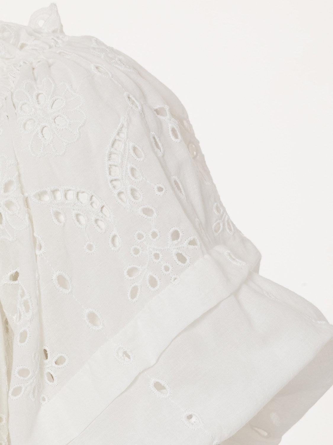 Embroidery Long Dress - off-white