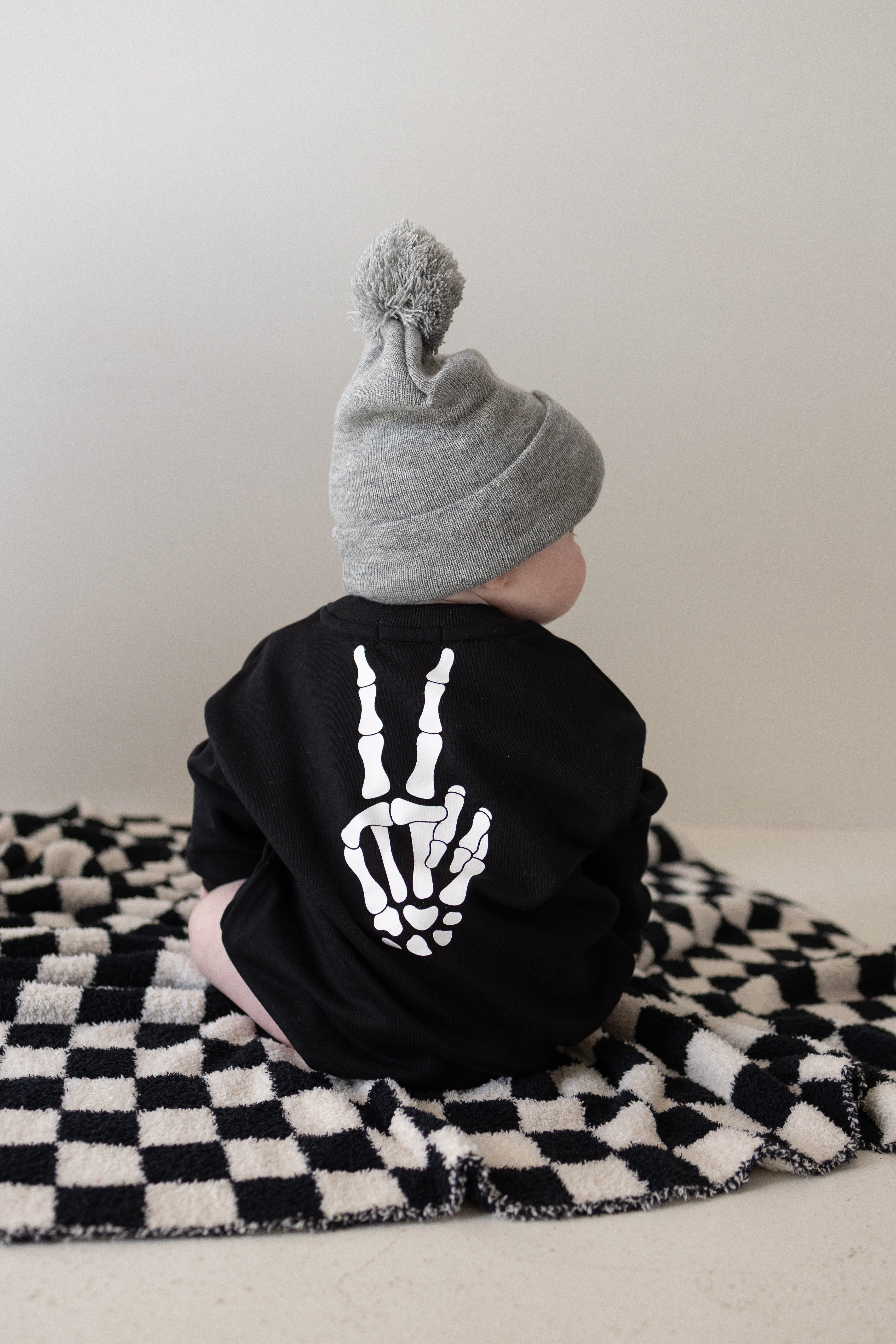 Sweatshirt Romper | Midnight Skelly