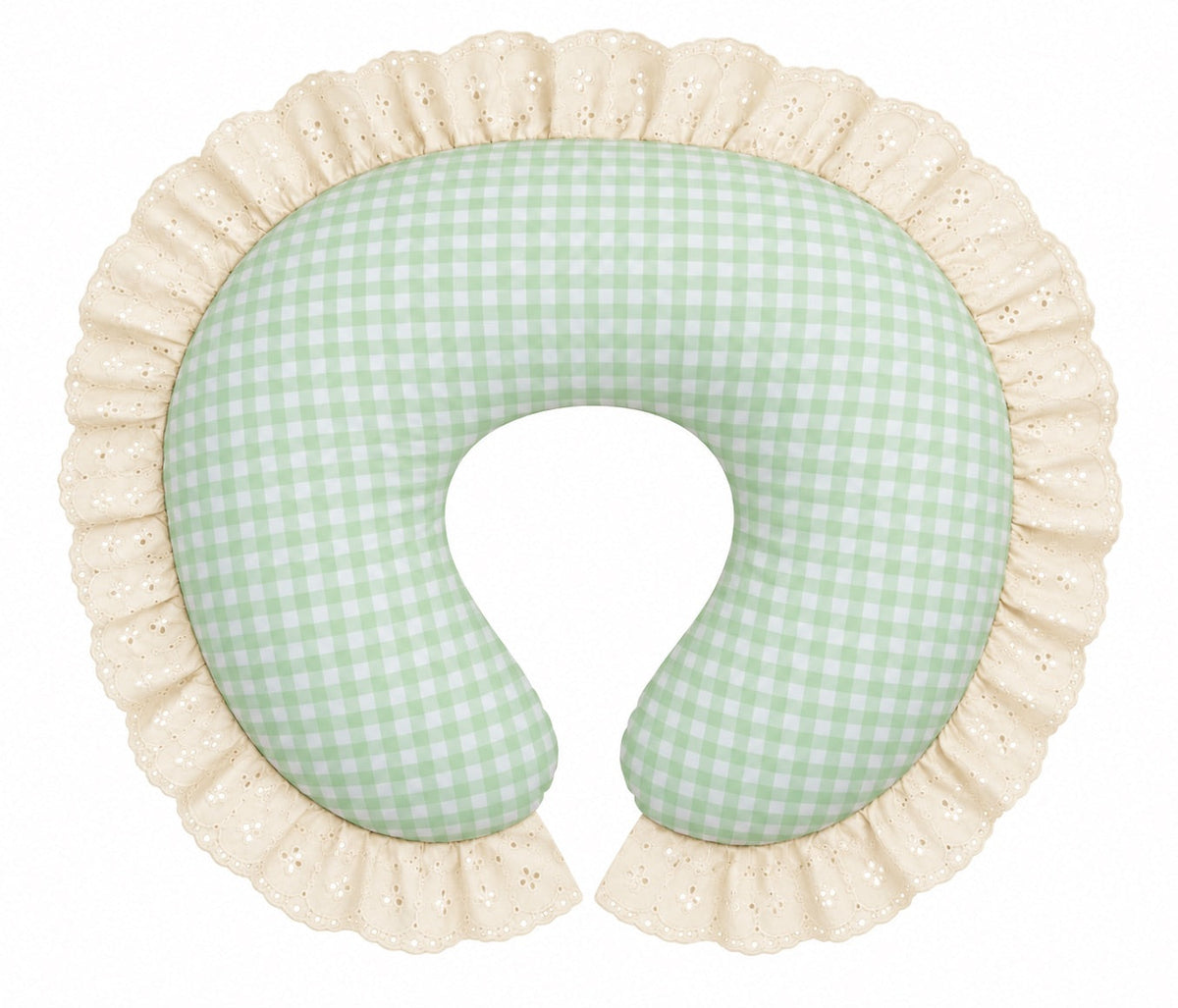 Ivory Eyelet Ruffle Original Nursing Pillow Cover