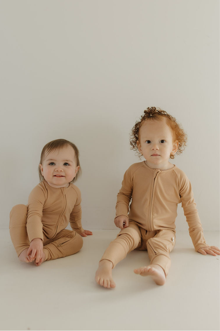 Bamboo Zip Pajamas | Tawny