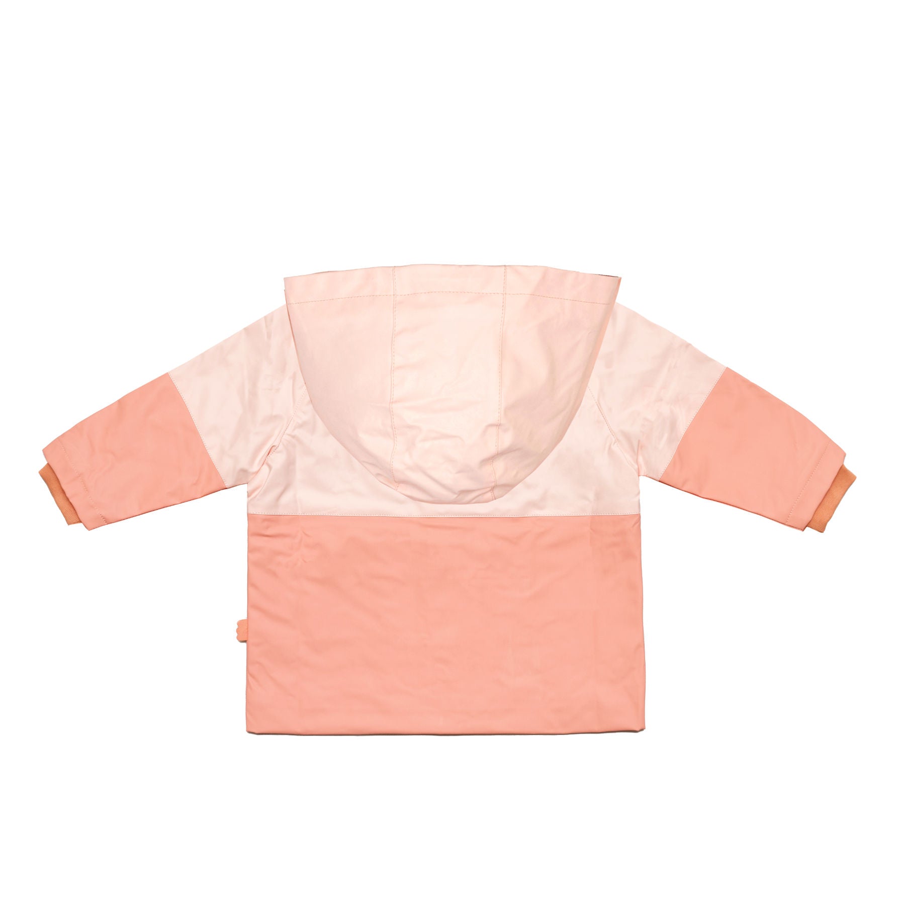 Colorblock Baby Raincoat - Soft Pink/terracoral