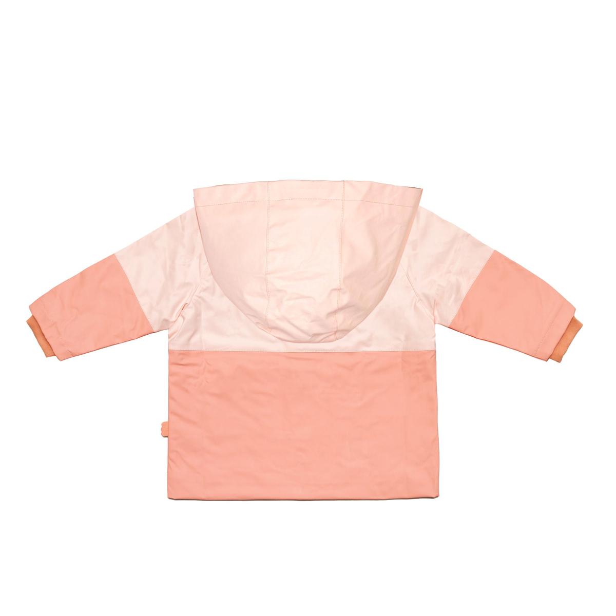 Colorblock Baby Raincoat - Soft Pink/terracoral