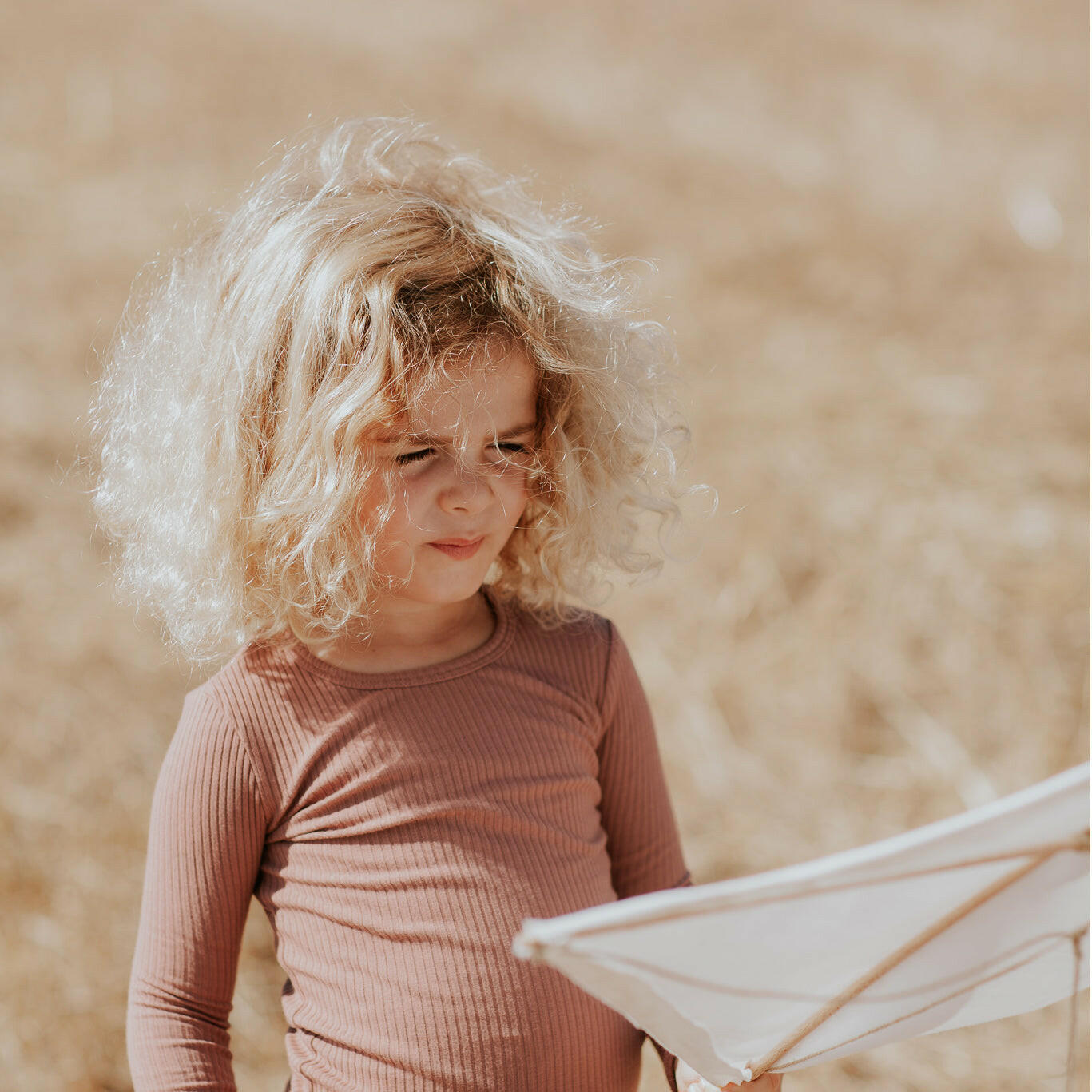 The Long Sleeve Tee - Rosewood Ribbed Long Sleeve Tee Lovely Littles
