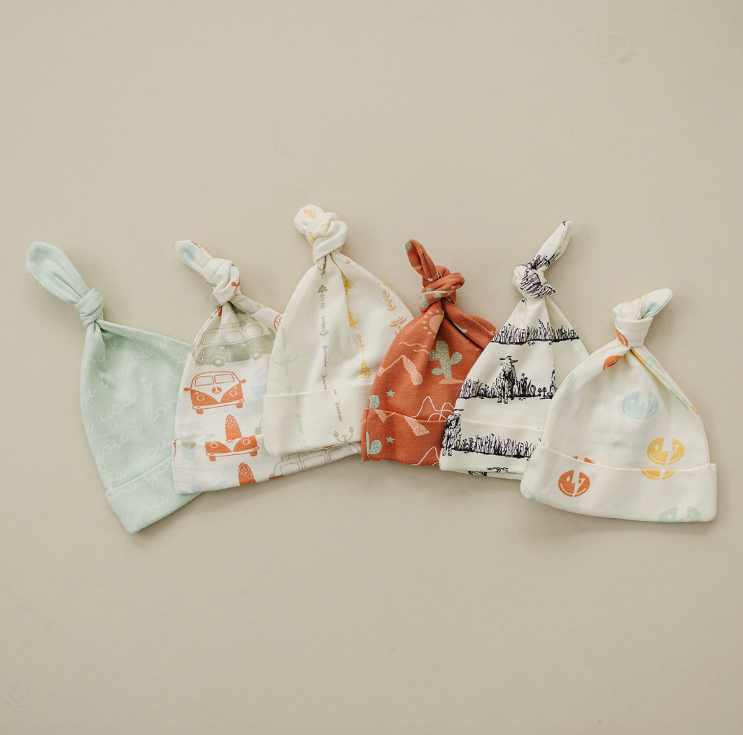 GOTS Certified Organic Cotton Hat - I Love You (Desert Green)