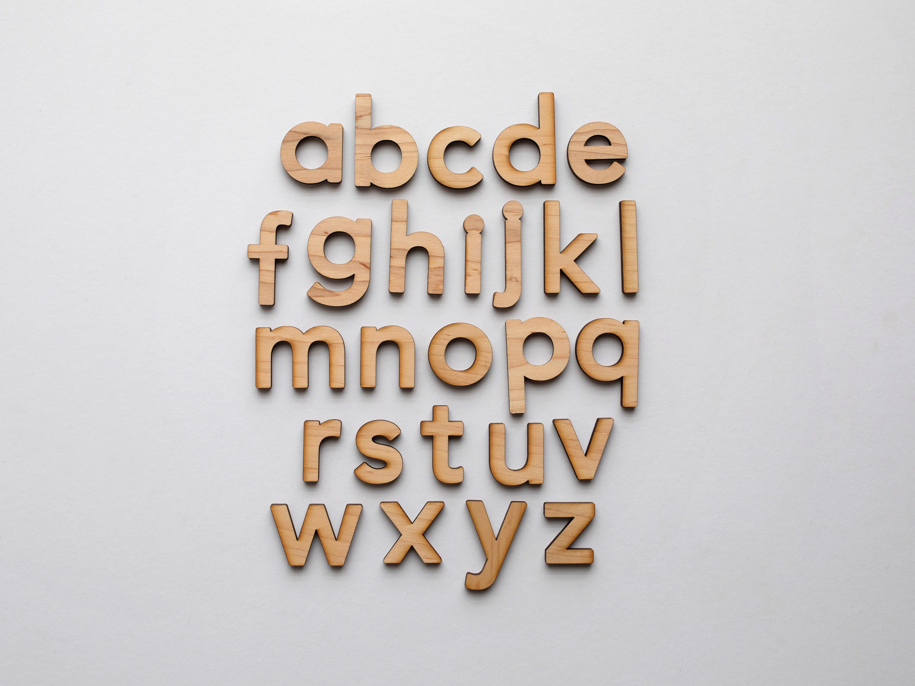 Wooden Alphabet Set • Wood Letters & Movable Alphabet in Maple