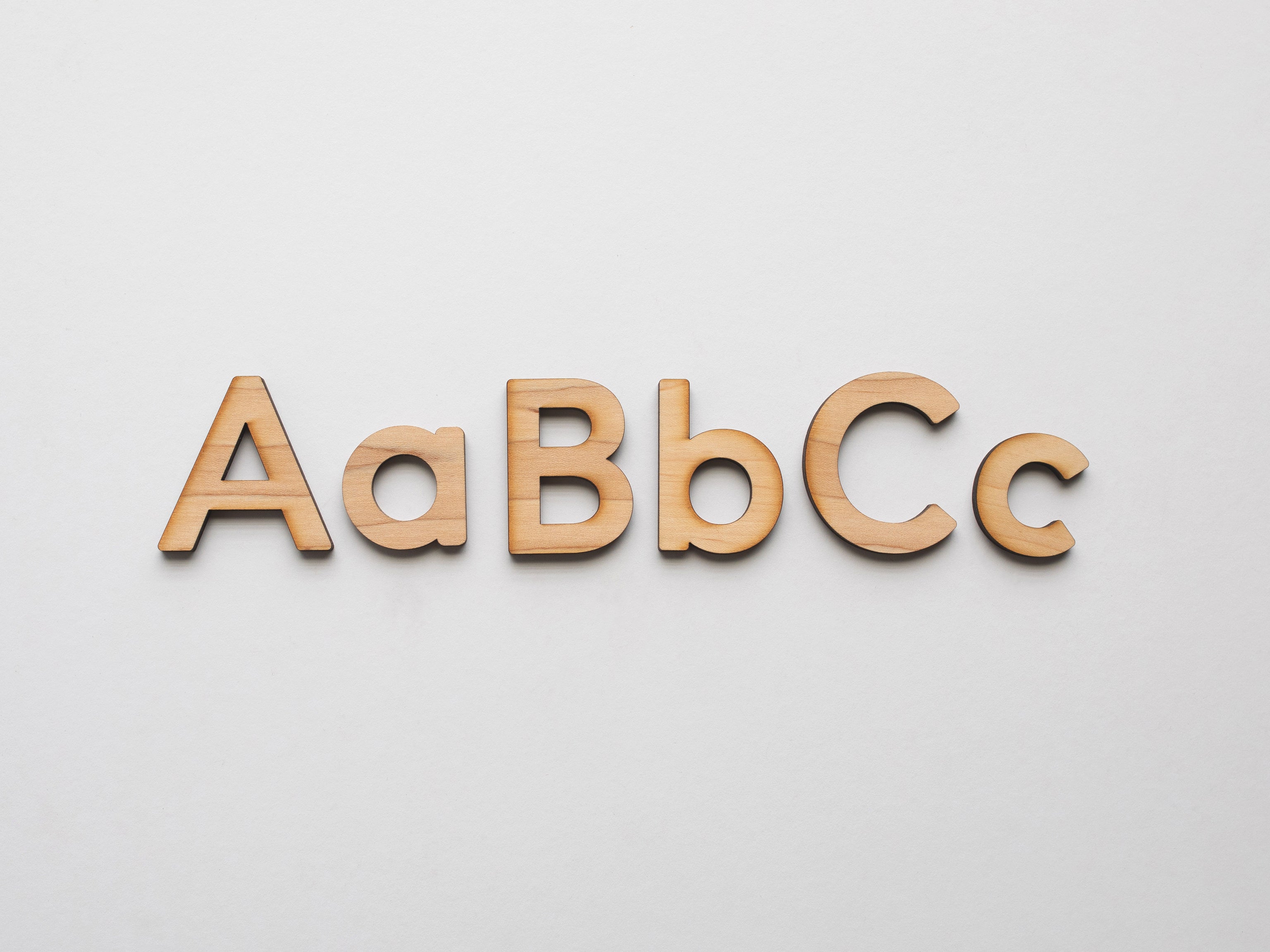Wooden Alphabet Set • Wood Letters & Movable Alphabet in Maple