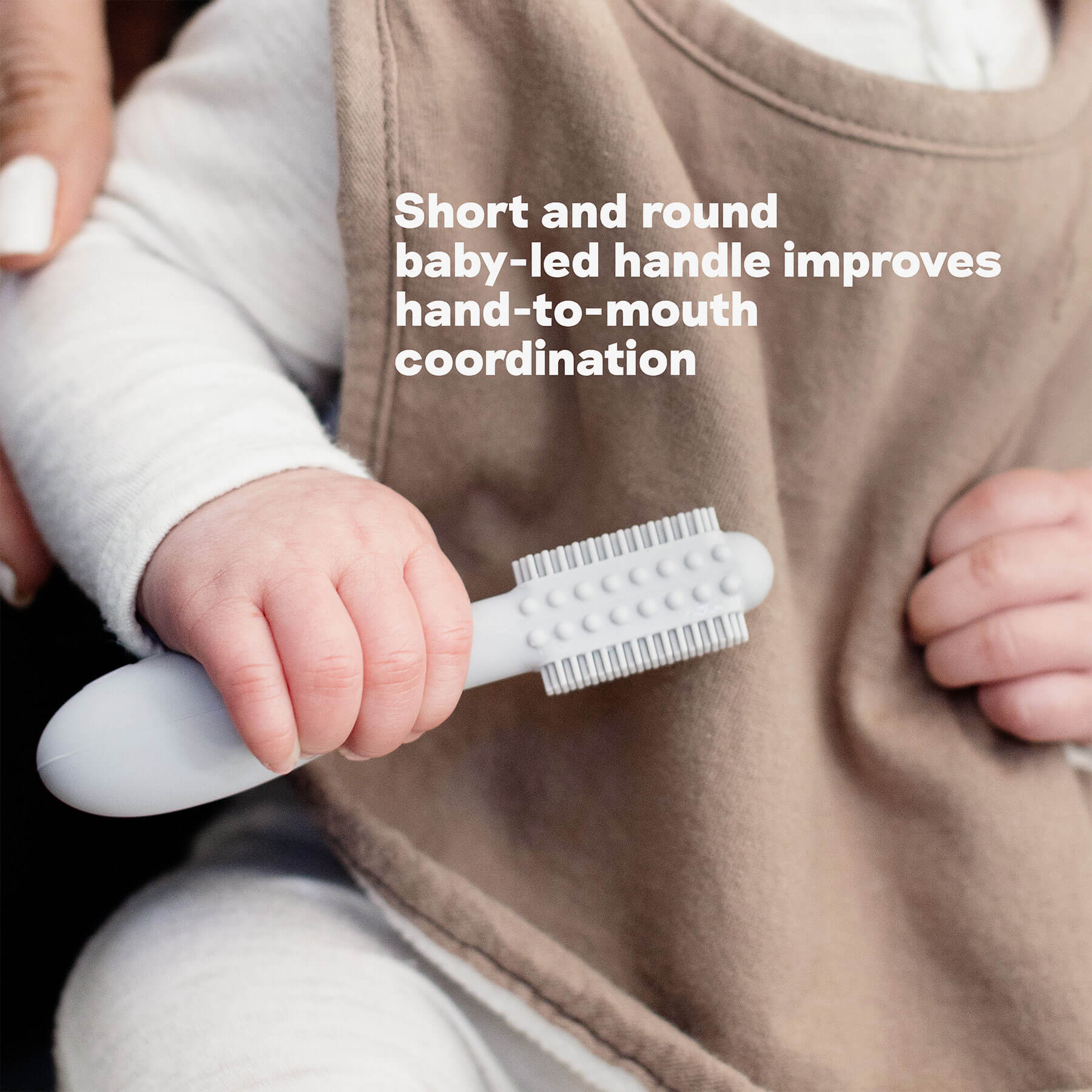 Baby-Led™ Toothbrush + Tongue Depressor in Pewter