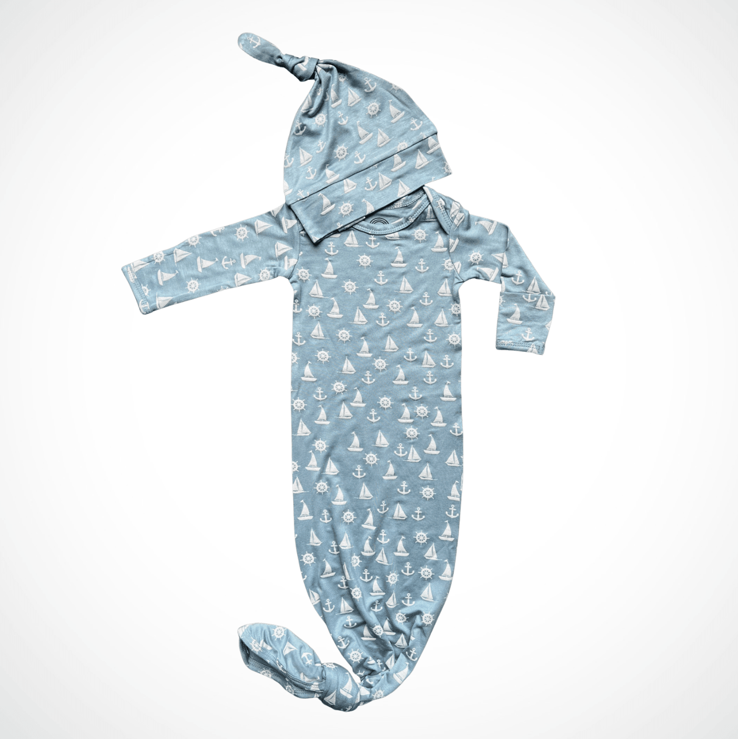 Anchors Away Newborn Bamboo Gown