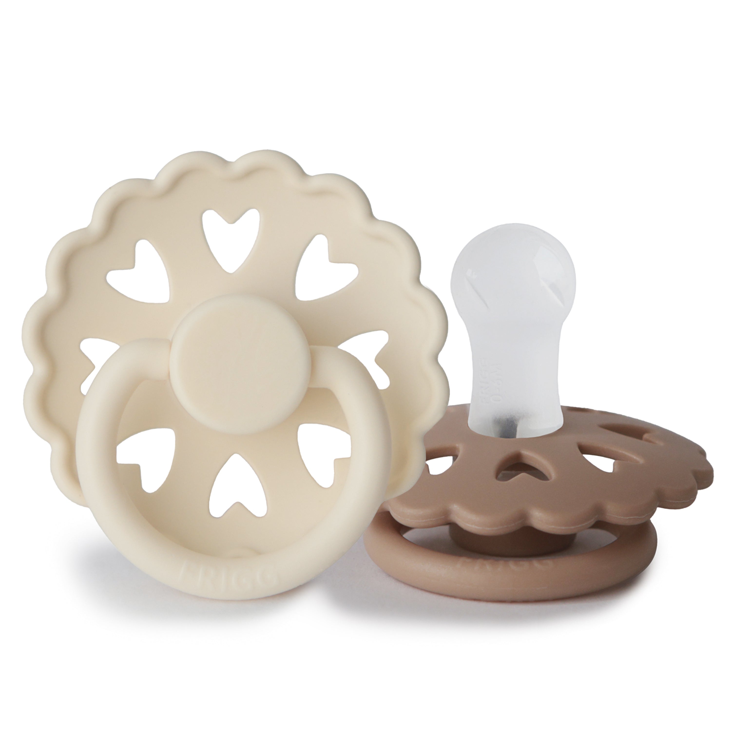 FRIGG Andersen Fairytale Silicone Pacifier 2-Pack FRIGG PACIFIERS Mushie Cream/Silky Satin 0-6 months