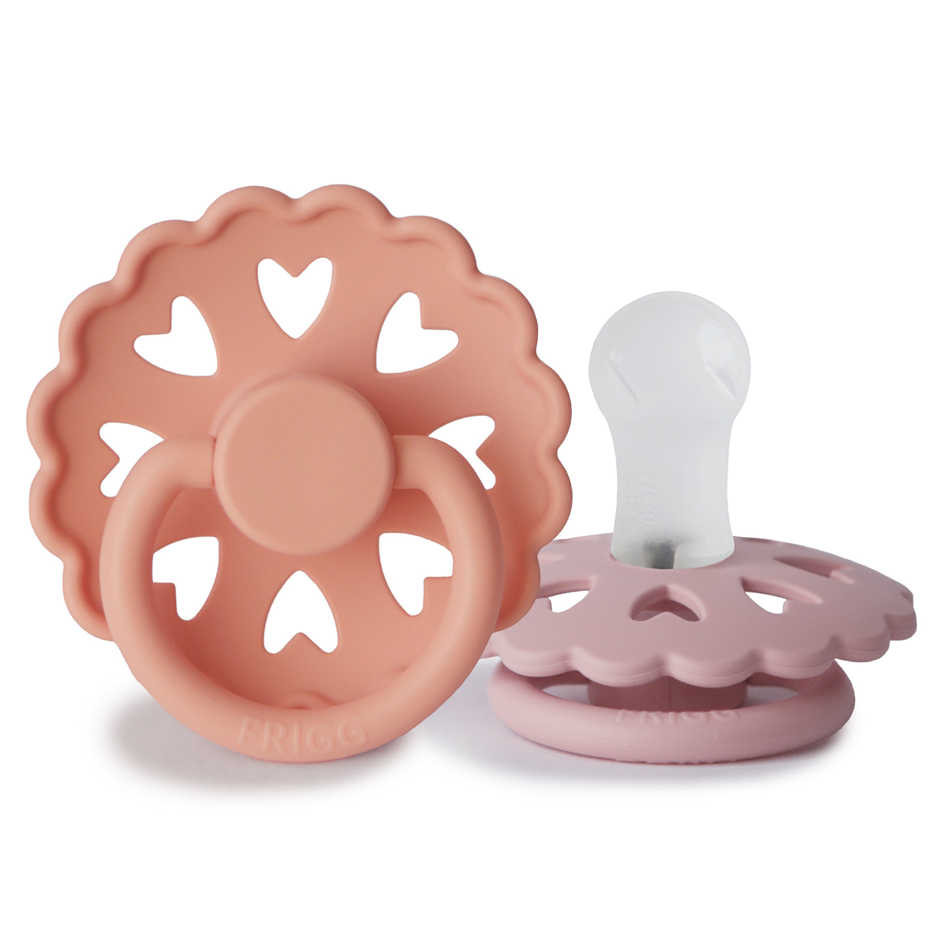 FRIGG Andersen Fairytale Silicone Pacifier 2-Pack FRIGG PACIFIERS Mushie Pretty in Peach/Primrose 0-6 months
