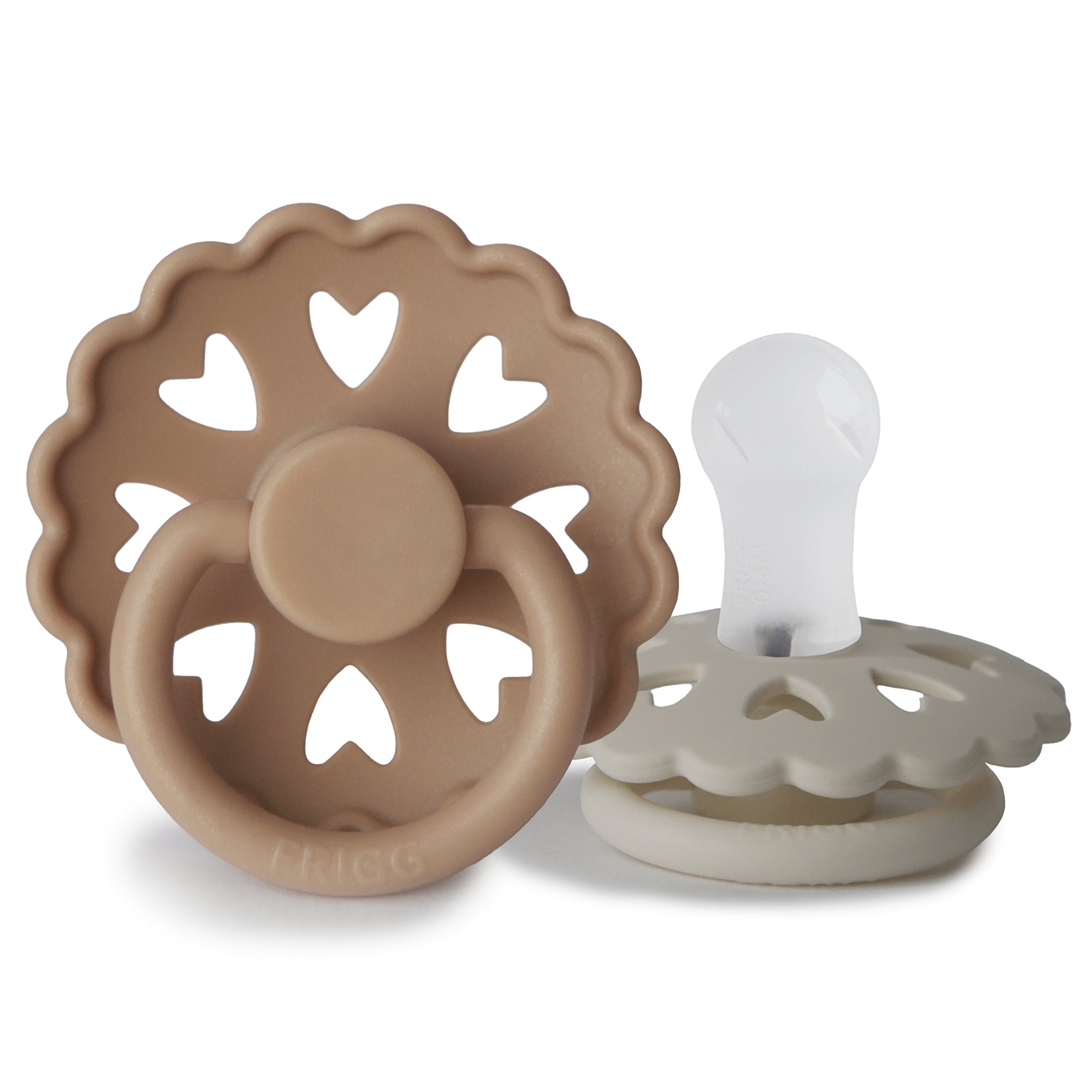 FRIGG Andersen Fairytale Silicone Pacifier 2-Pack FRIGG PACIFIERS Mushie Silky Satin/Willow Gray 0-6 months