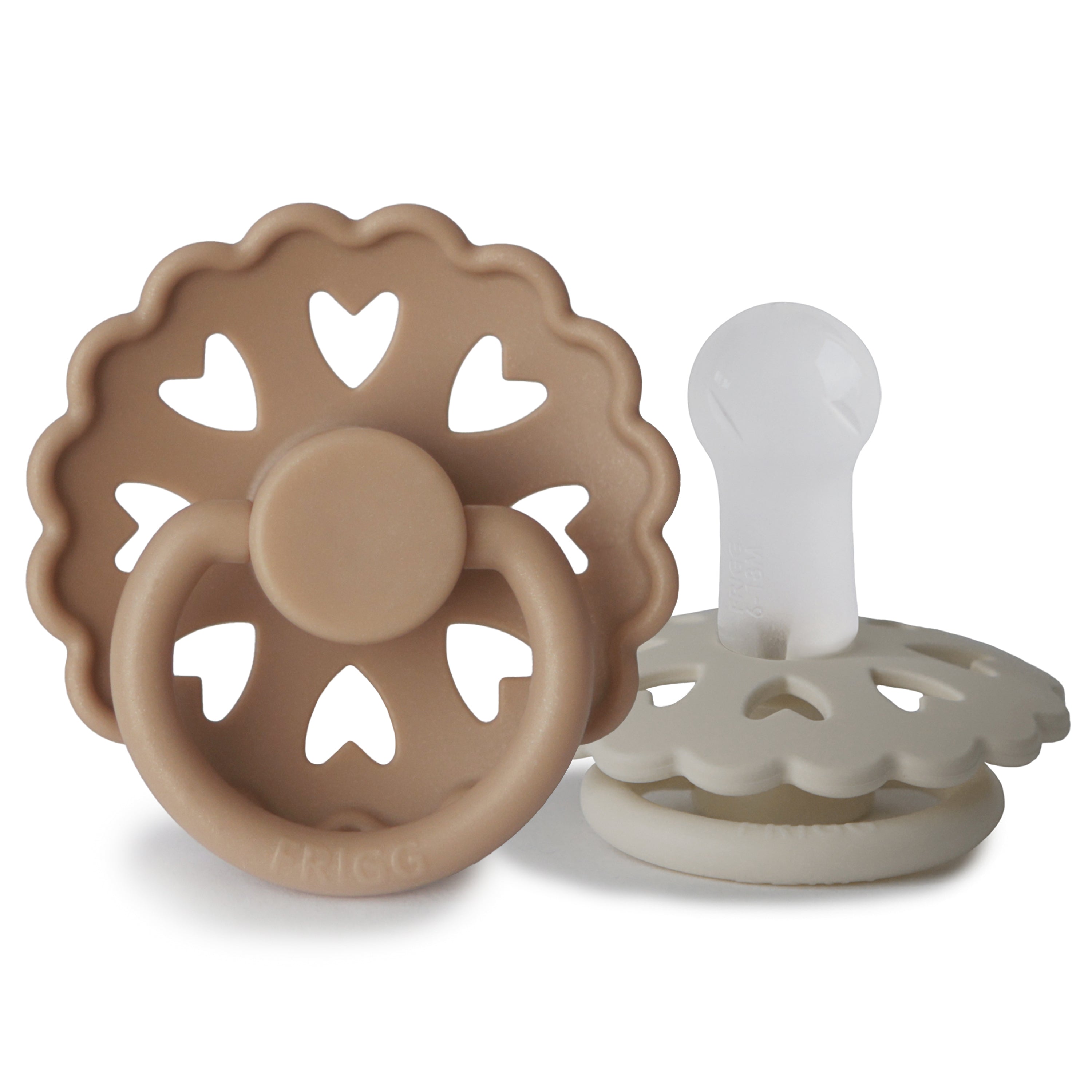 FRIGG Andersen Fairytale Silicone Pacifier 2-Pack FRIGG PACIFIERS Mushie Silky Satin/Willow Gray 6-18 months