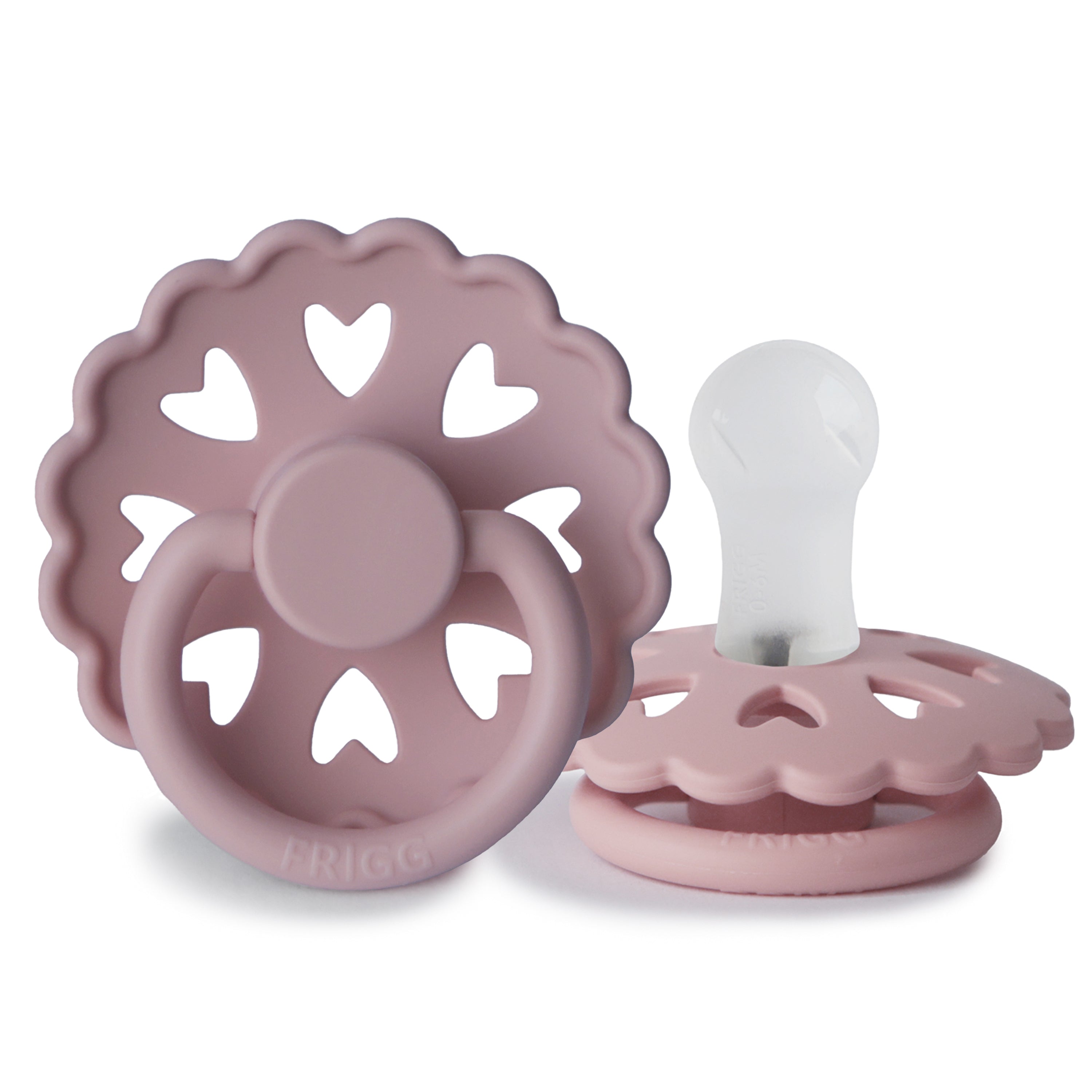 FRIGG Andersen Fairytale Silicone Pacifier 2-Pack FRIGG PACIFIERS Mushie Twilight Mauve/Primrose 0-6 months