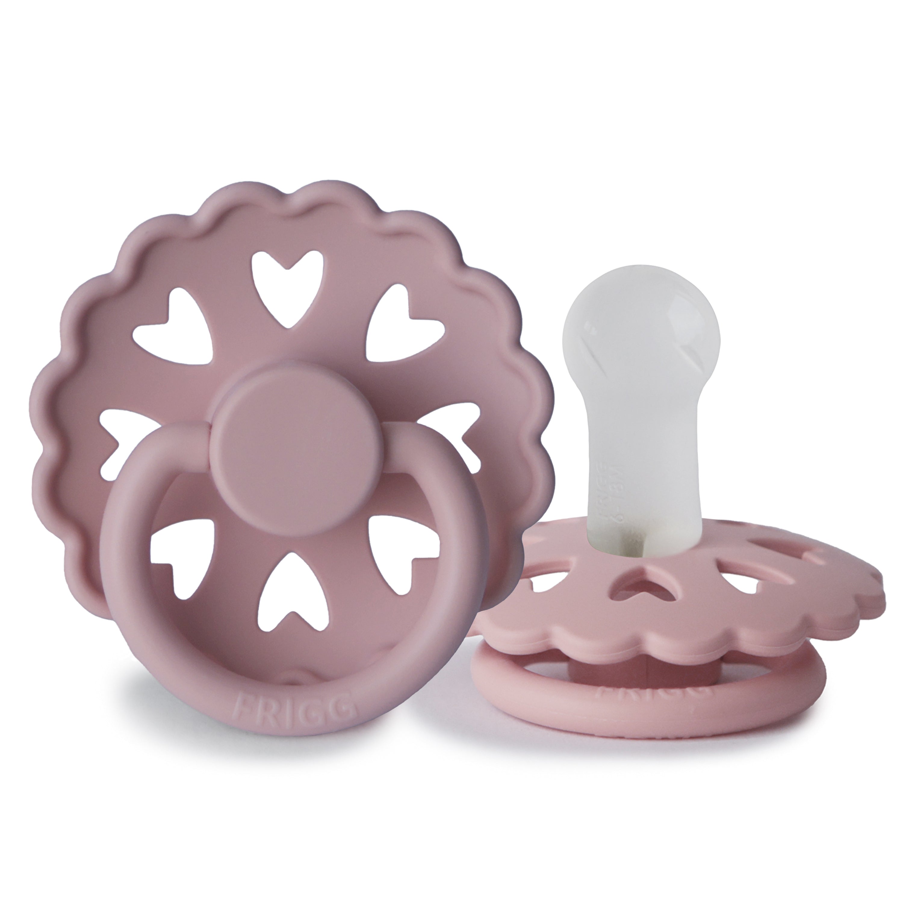 FRIGG Andersen Fairytale Silicone Pacifier 2-Pack FRIGG PACIFIERS Mushie Twilight Mauve/Primrose 6-18 months
