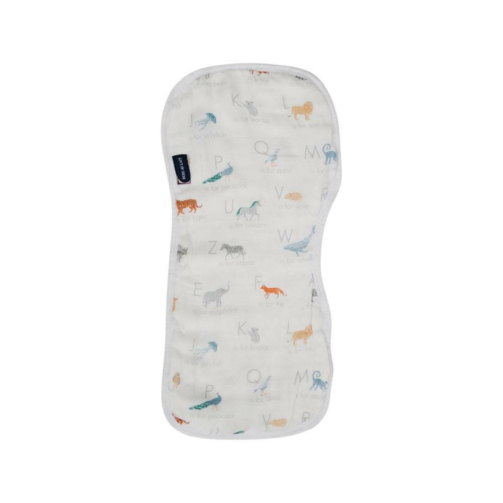 Animal Alphabet + Grey Crayon Oh So Soft Muslin Burp Cloths Set Burp Cloths Bebe au Lait