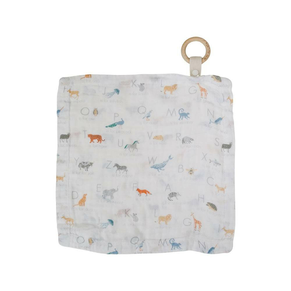Animal Alphabet Oh So Soft Muslin Teether Blanket Teether Blanket Bebe au Lait
