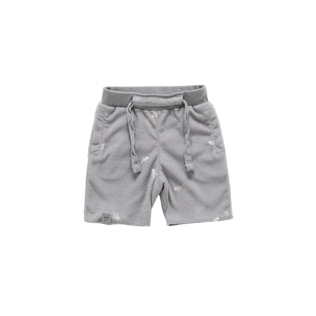 Terry Shorts with Print - Grey