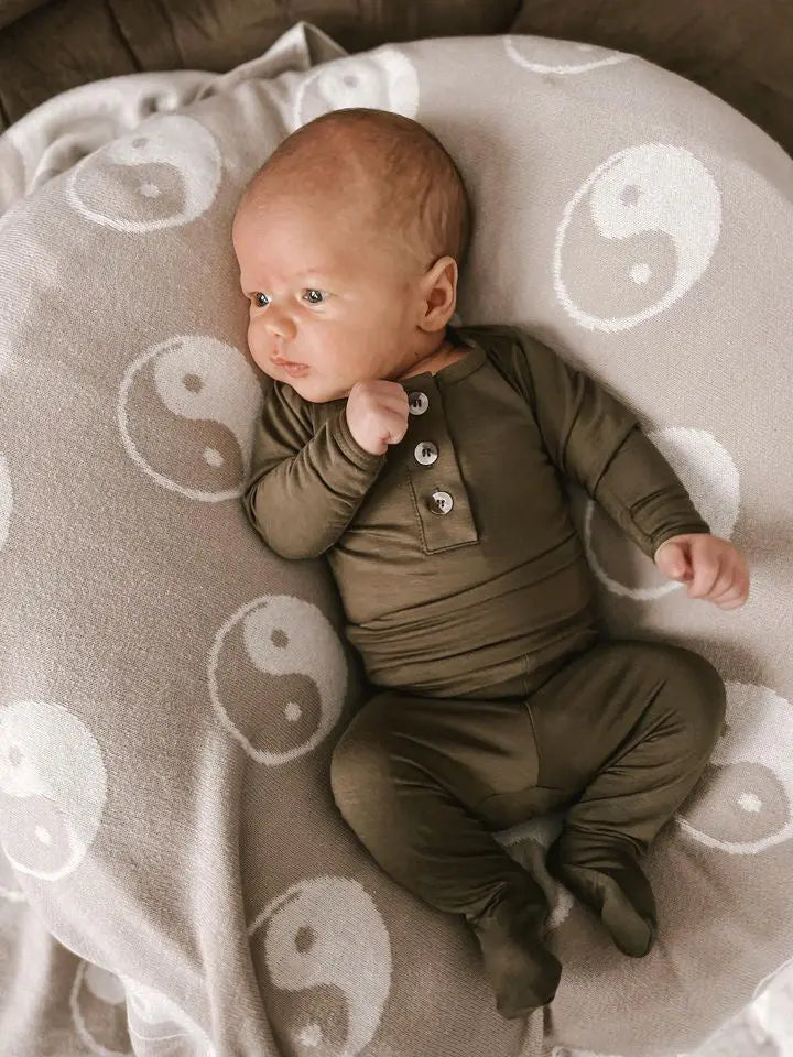 Newborn Boy Outfit Set - Olive Green | Baby Boy Coming Home Outfit
