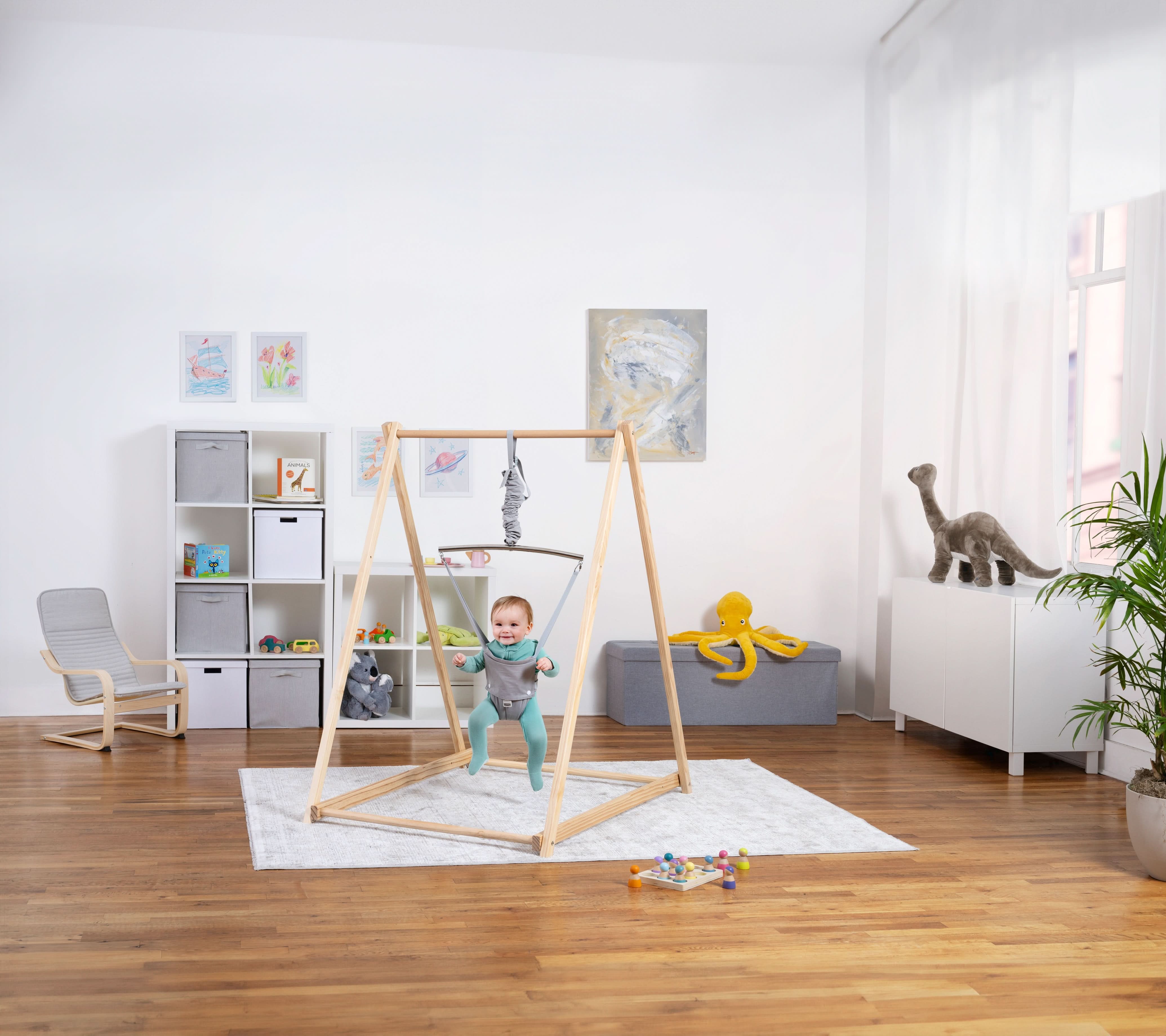 Tulip | Foldable Baby Bouncer - Beige